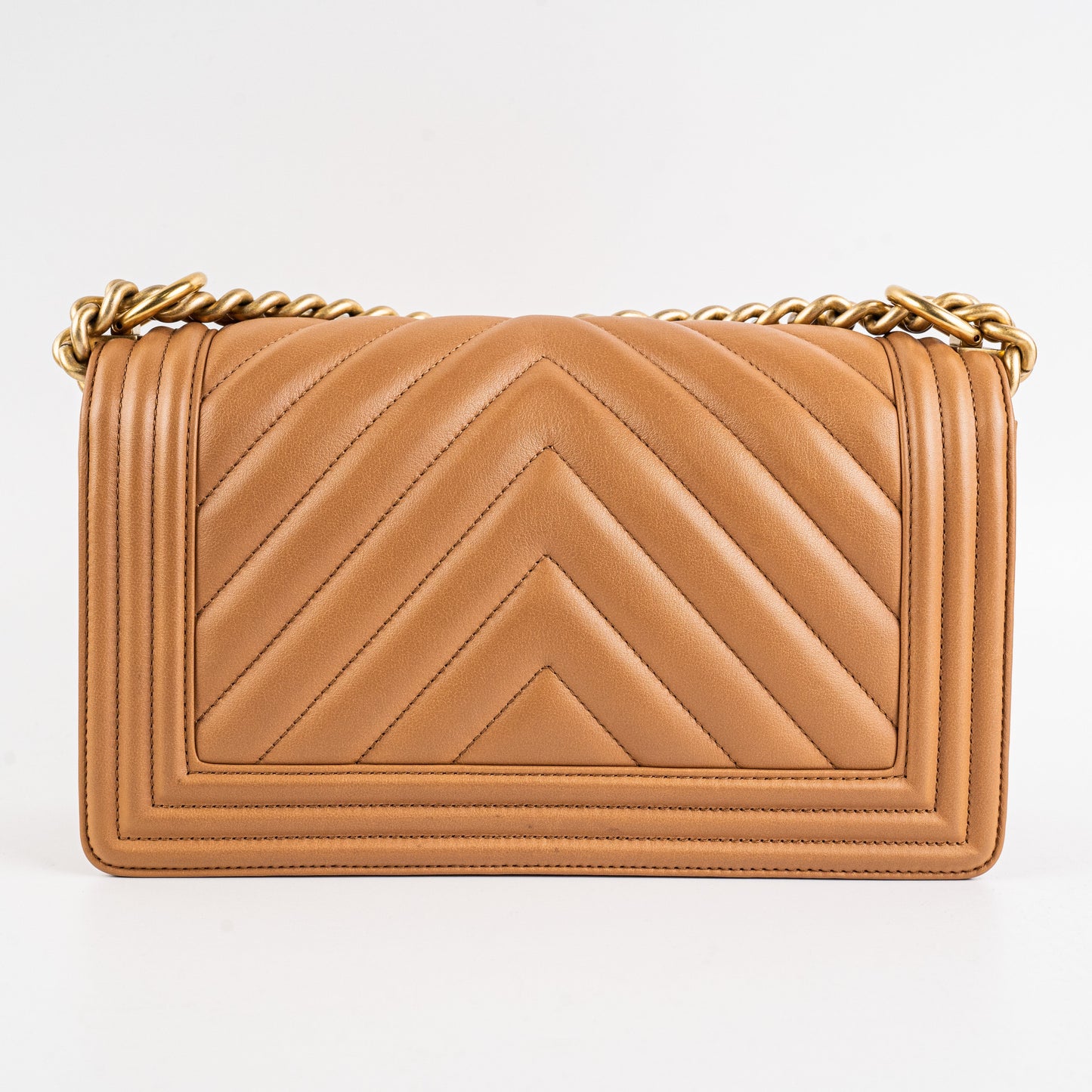 Chanel Old Medium Boy Caramel