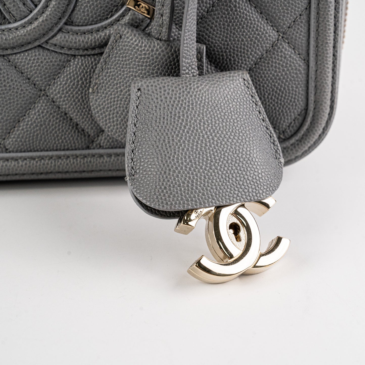 Chanel Medium Filigree Grey Caviar