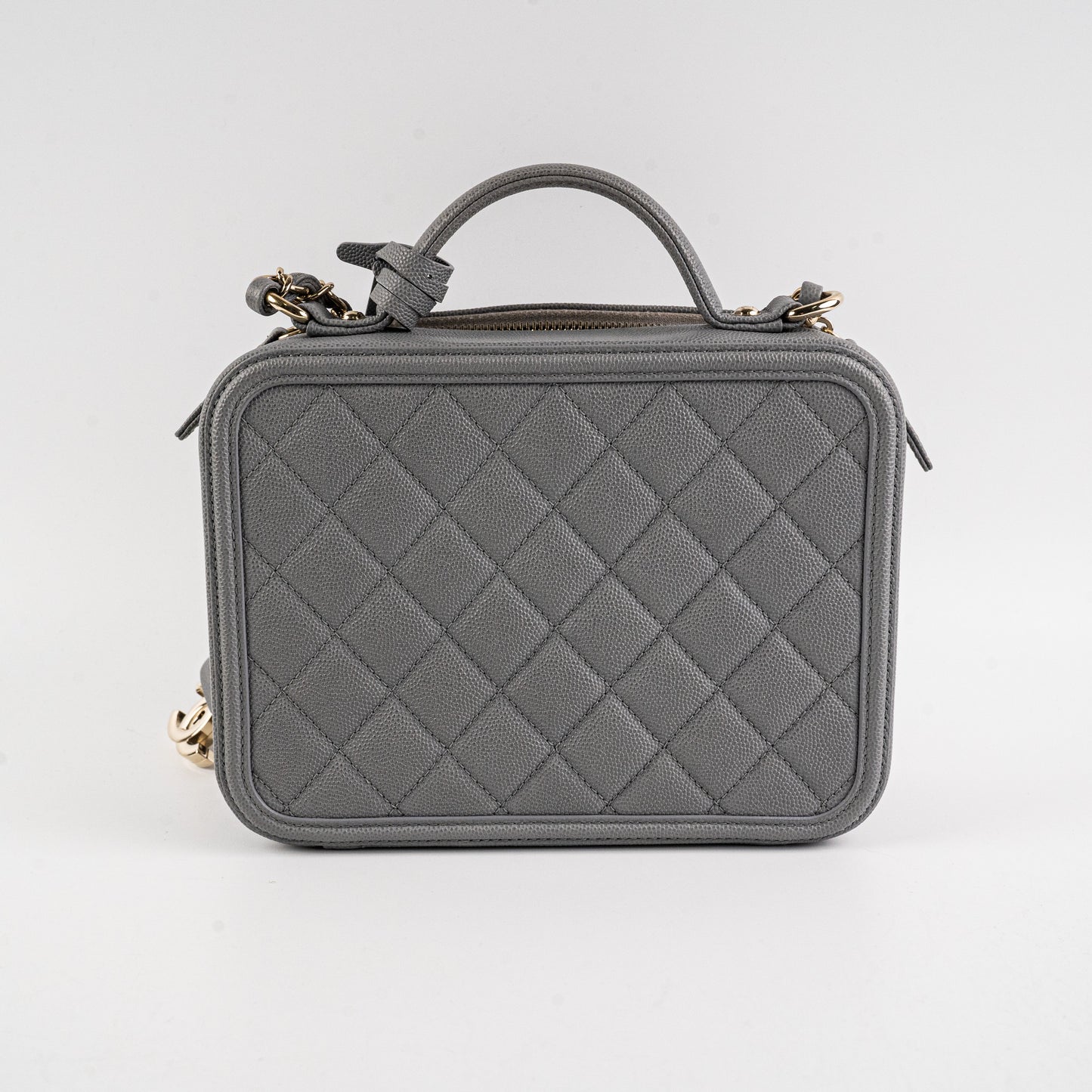 Chanel Medium Filigree Grey Caviar