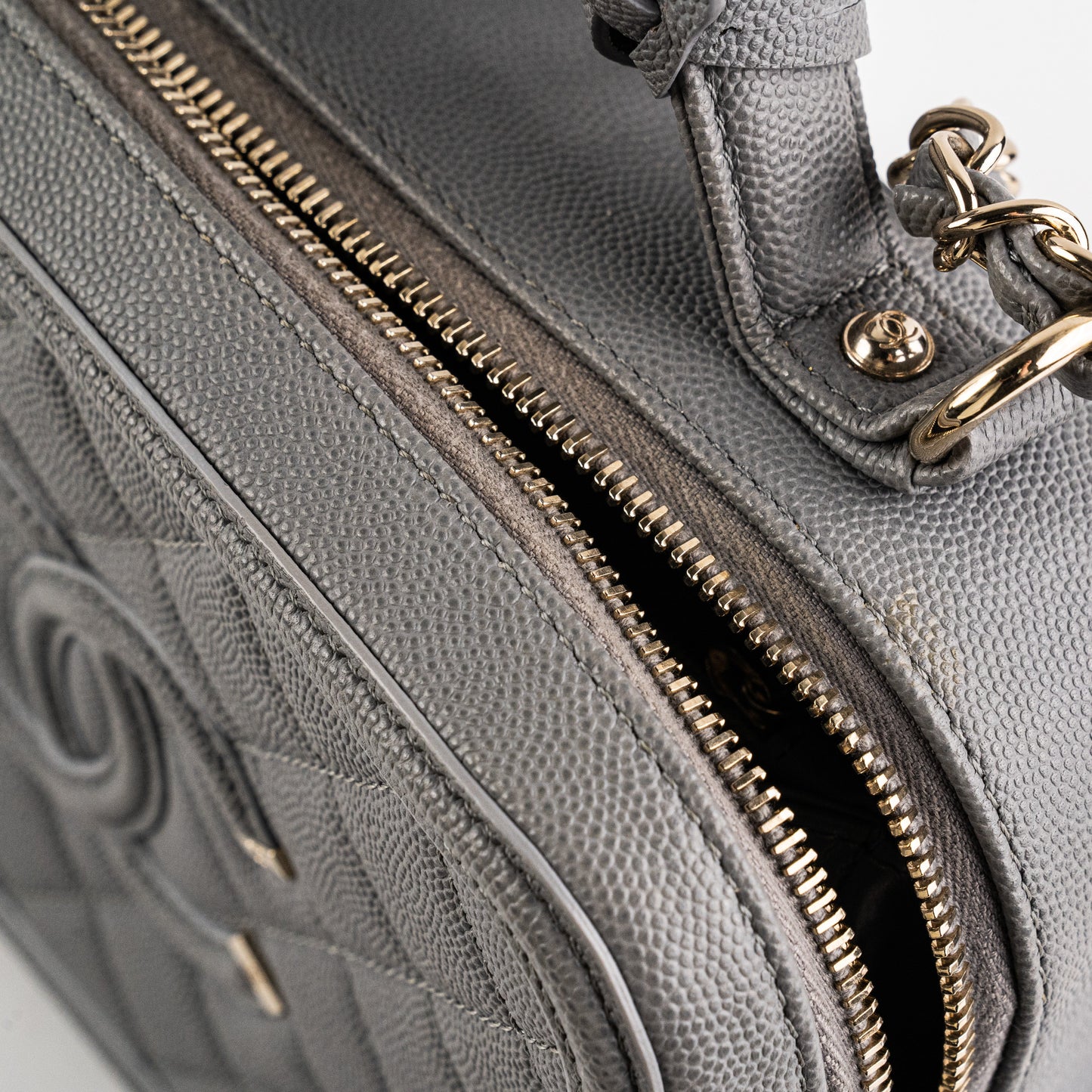 Chanel Medium Filigree Grey Caviar