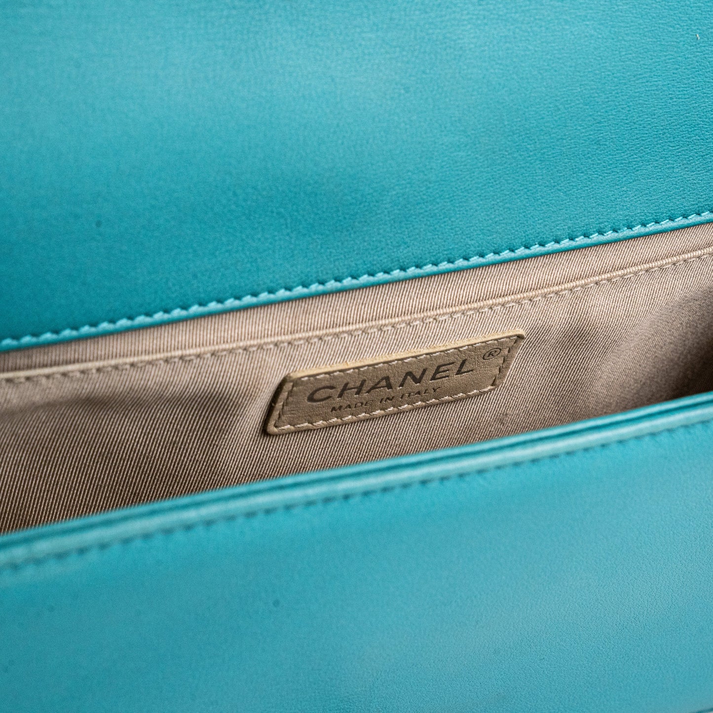 Chanel Old Medium Boy Blue Crossbody Bag
