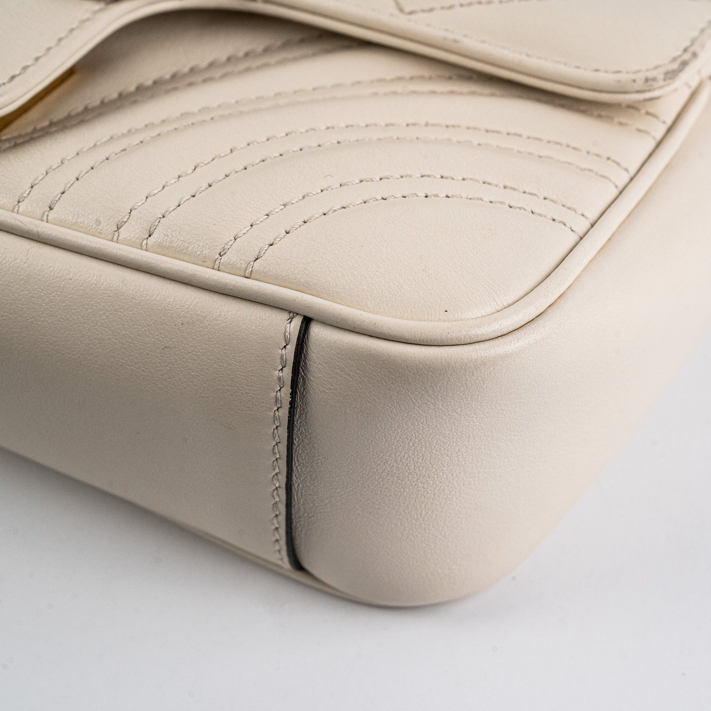 Gucci Small Marmont GG White Shoulder Bag
