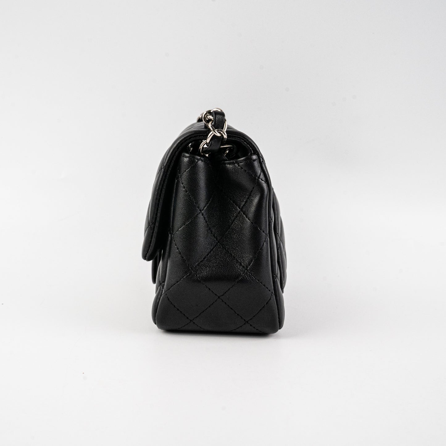 Chanel Square Mini Lambskin Black Bag