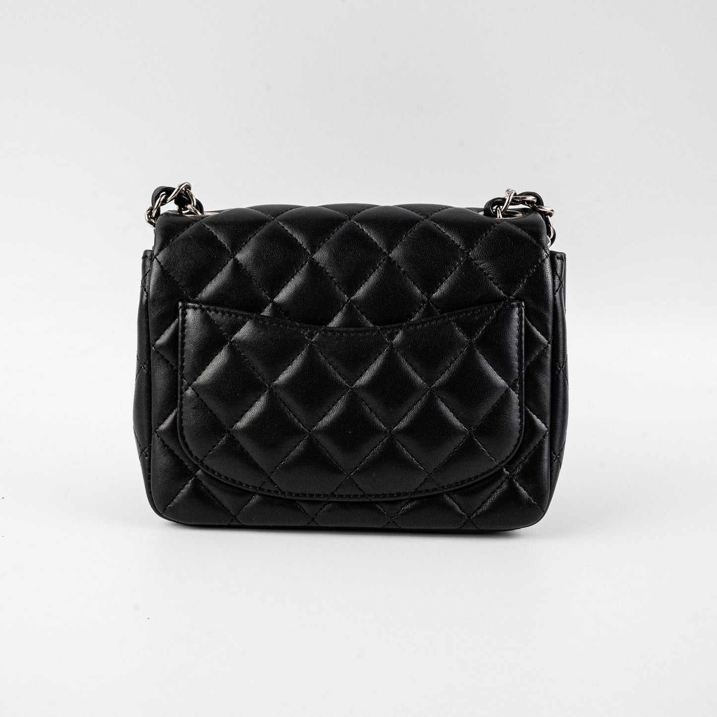 Chanel Square Mini Lambskin Black Bag