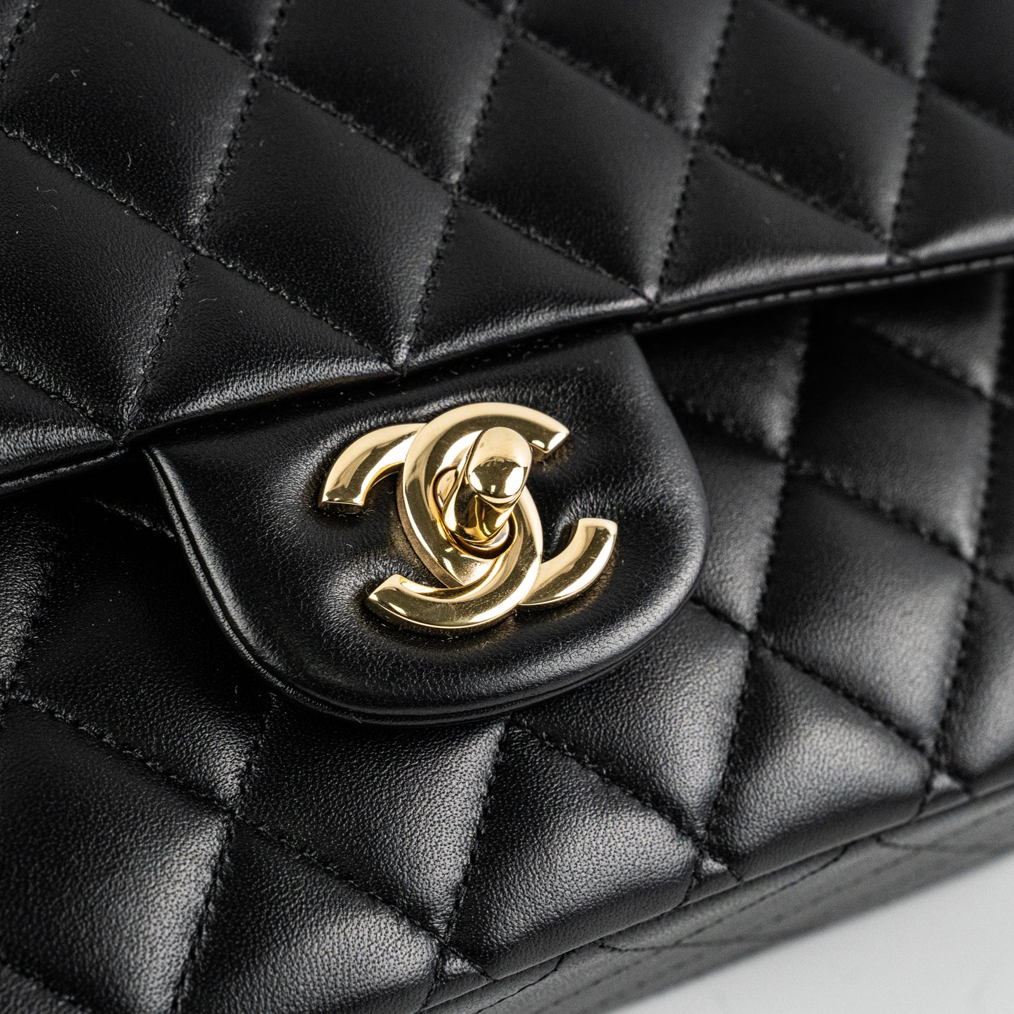 Chanel Classic Flap Medium/Large Lambskin Black Bag - Microchipped