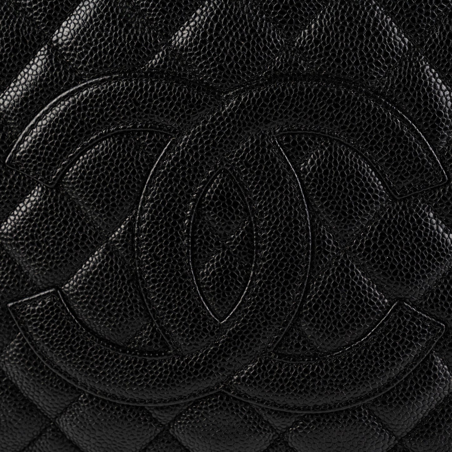Chanel Caviar Granded Shopping Tote Black