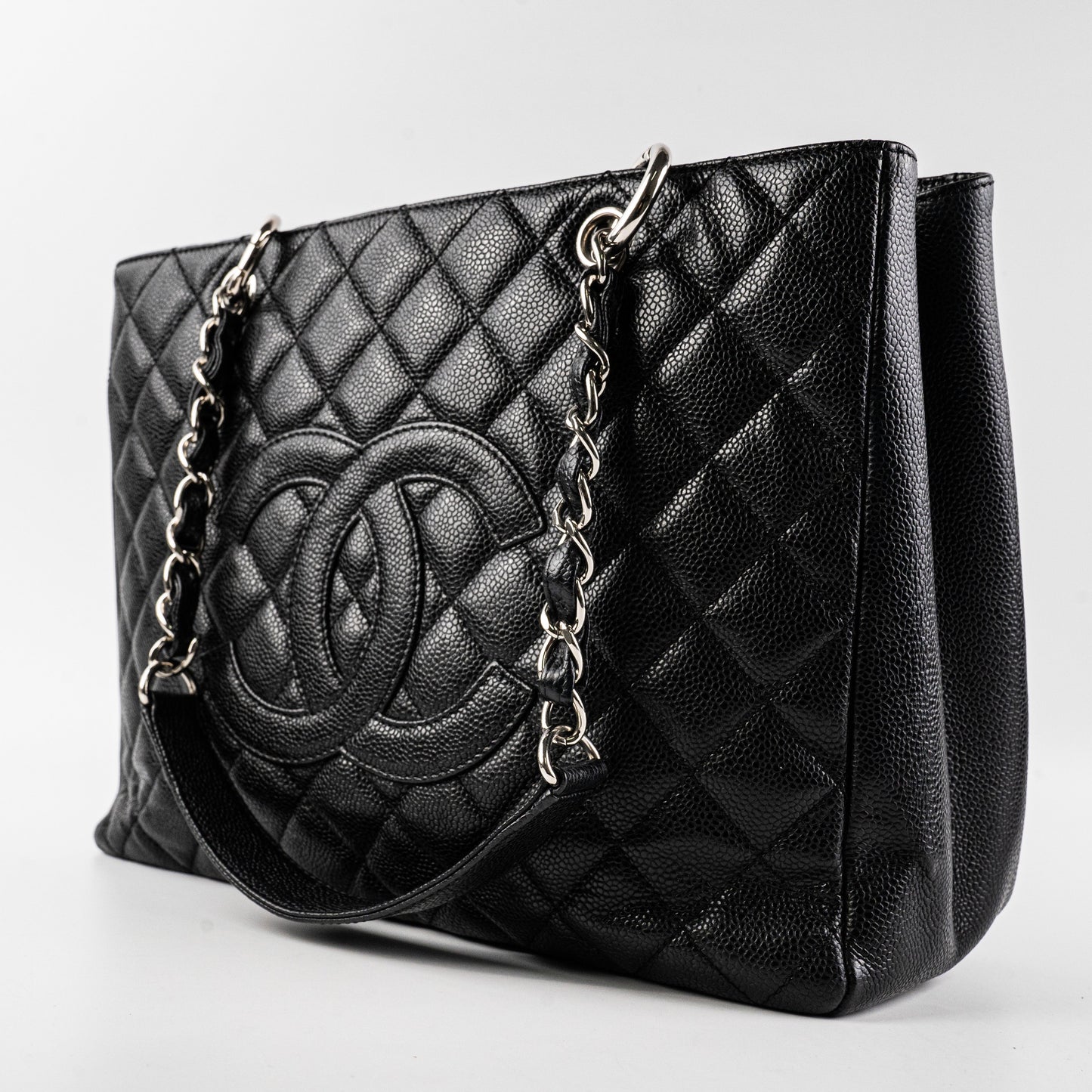 Chanel Caviar Granded Shopping Tote Black