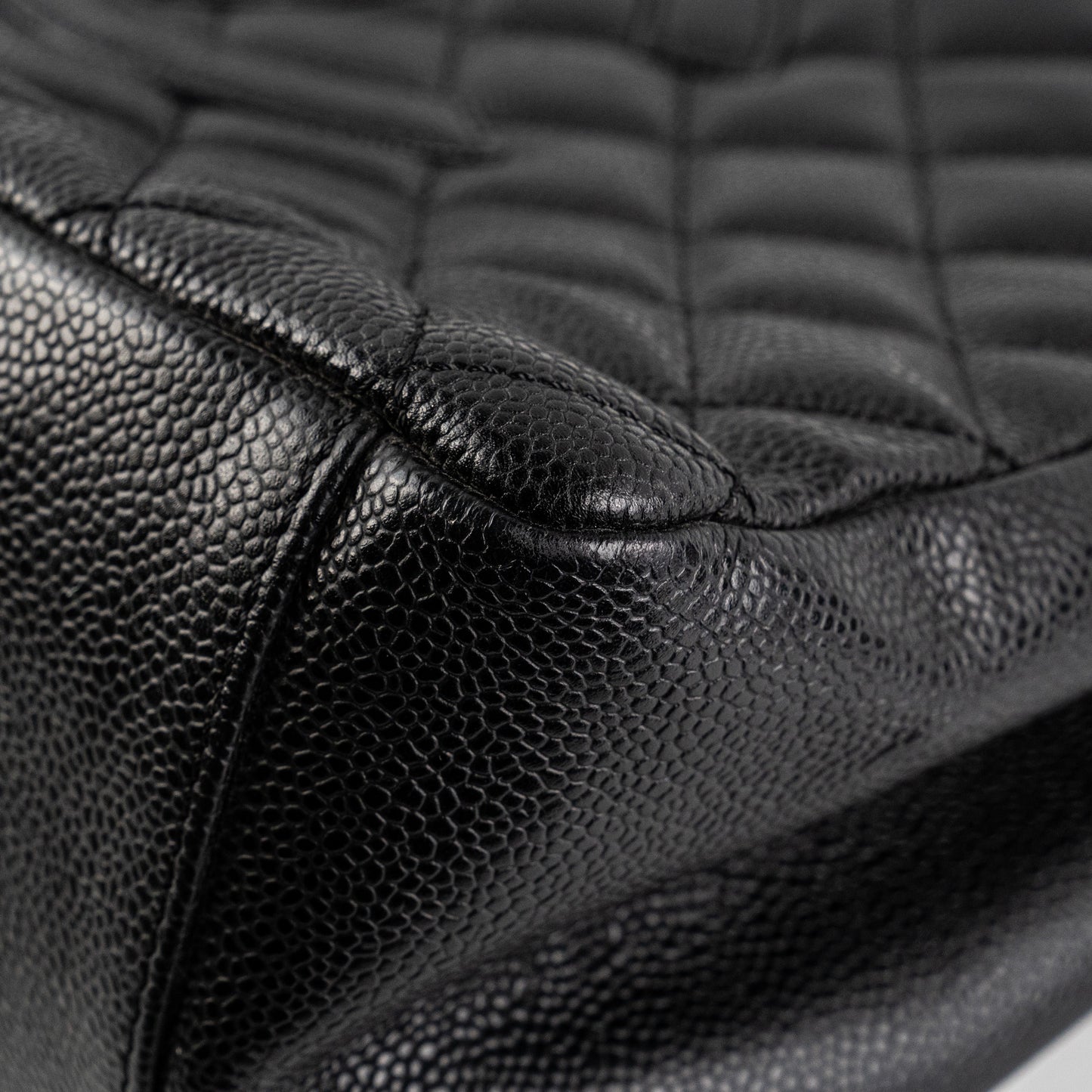 Chanel Caviar Granded Shopping Tote Black