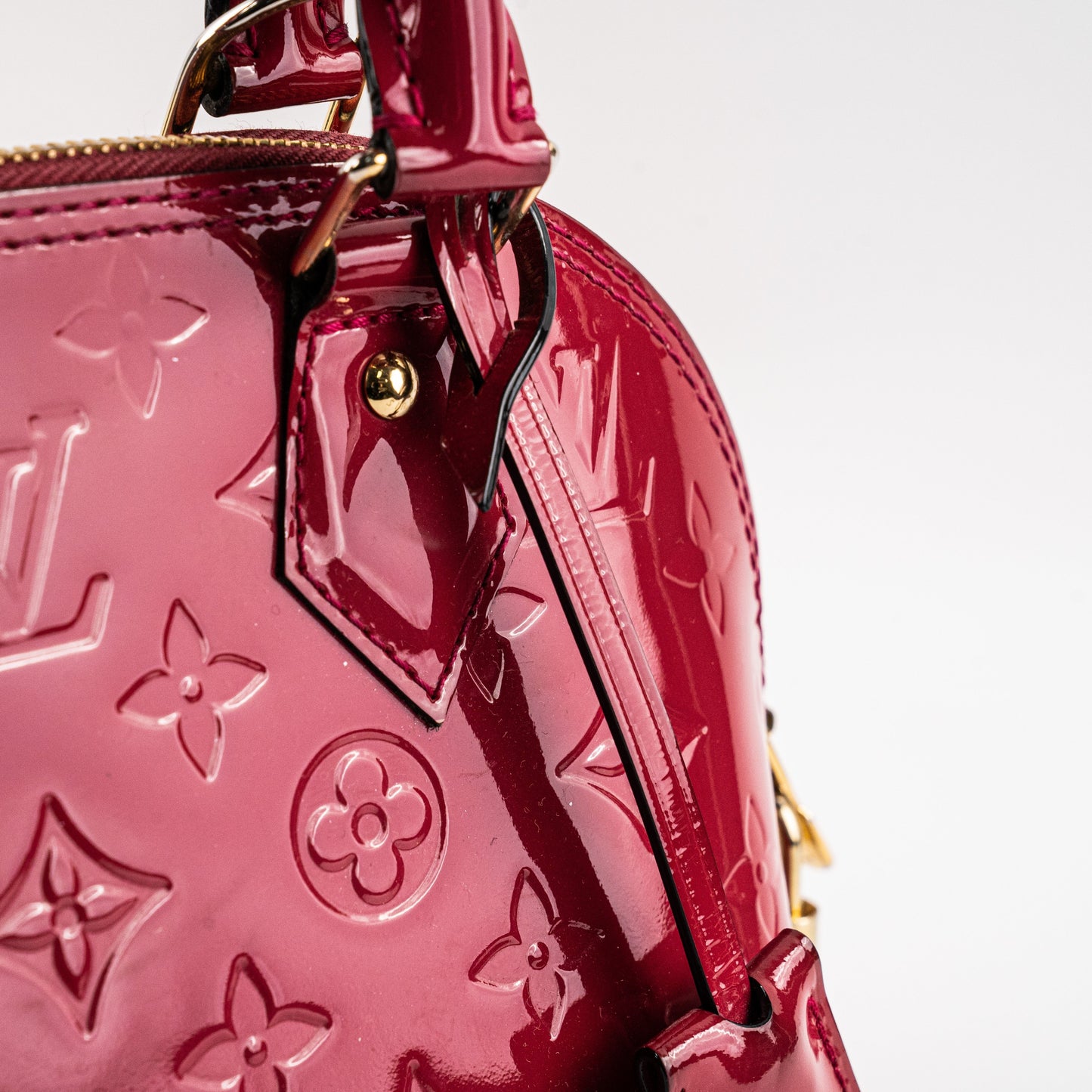 Louis Vuitton Alma BB Vernis Dark Pink Crossbody Bag