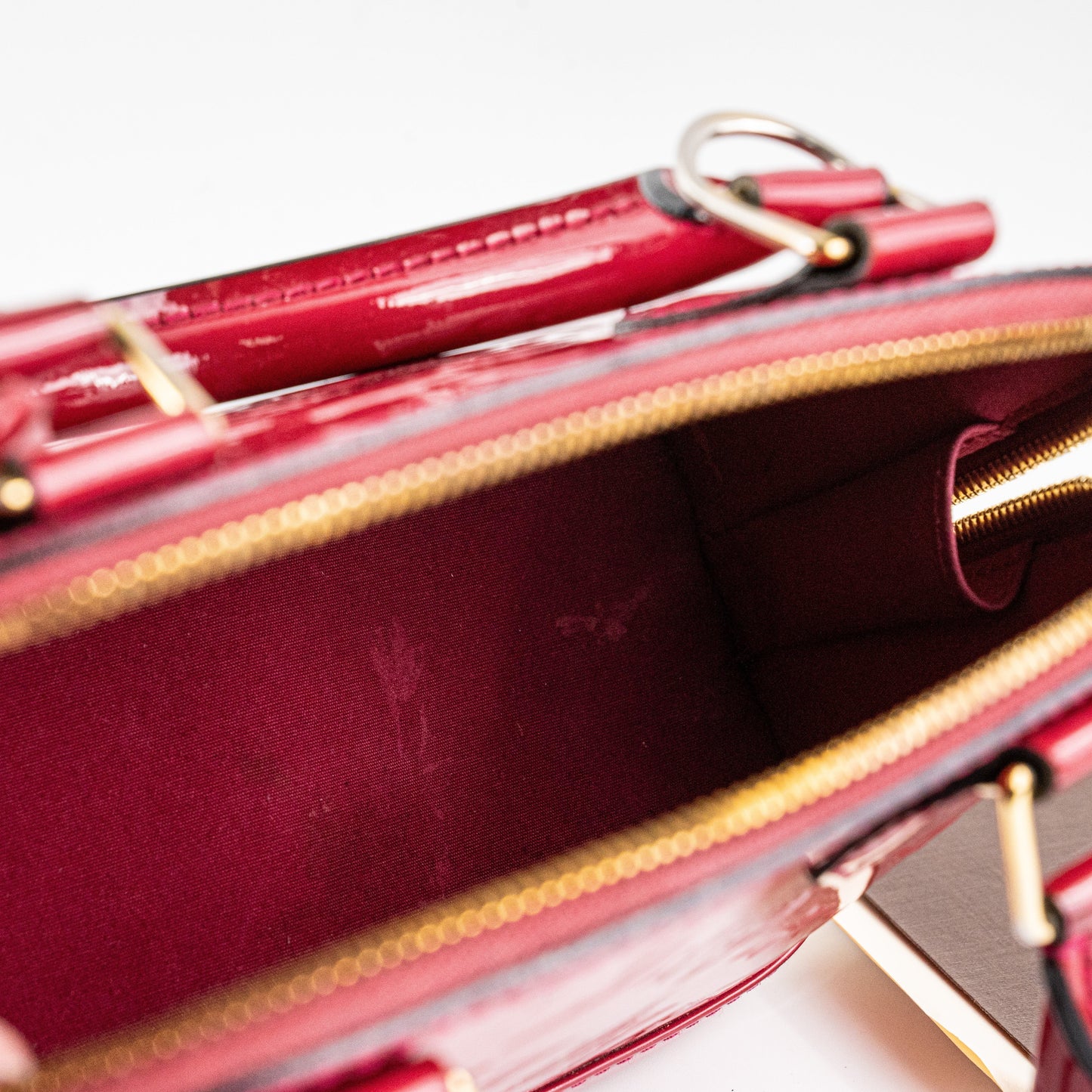 Louis Vuitton Alma BB Vernis Dark Pink Crossbody Bag