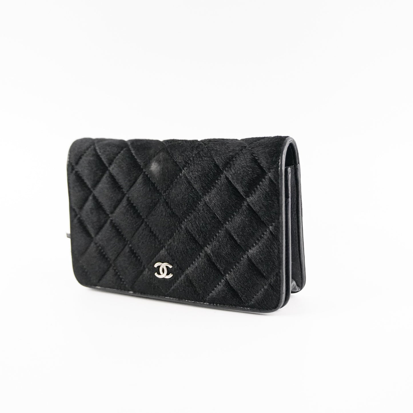 Chanel Woc Wallet On Chain Mohair Leather Black