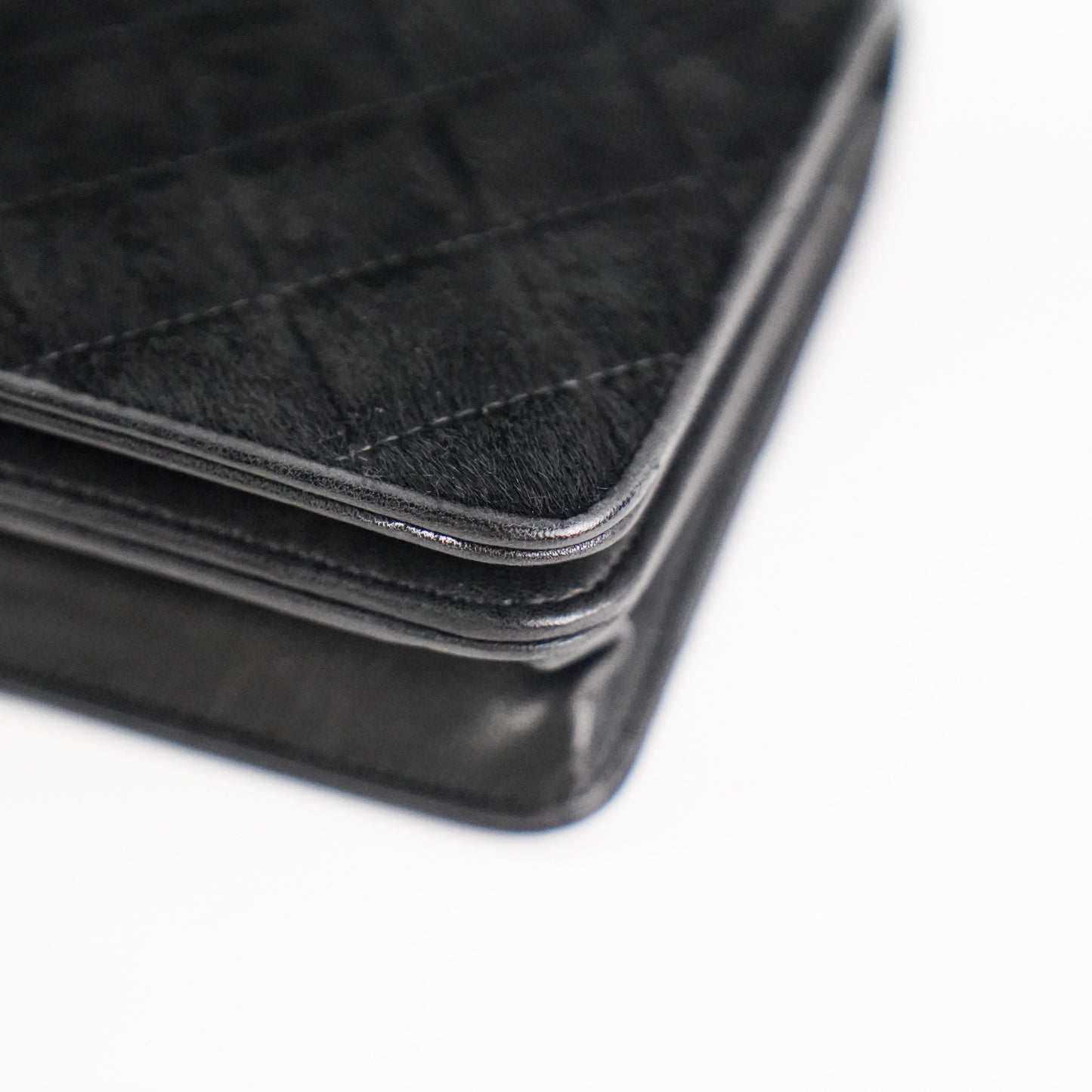 Chanel Woc Wallet On Chain Mohair Leather Black
