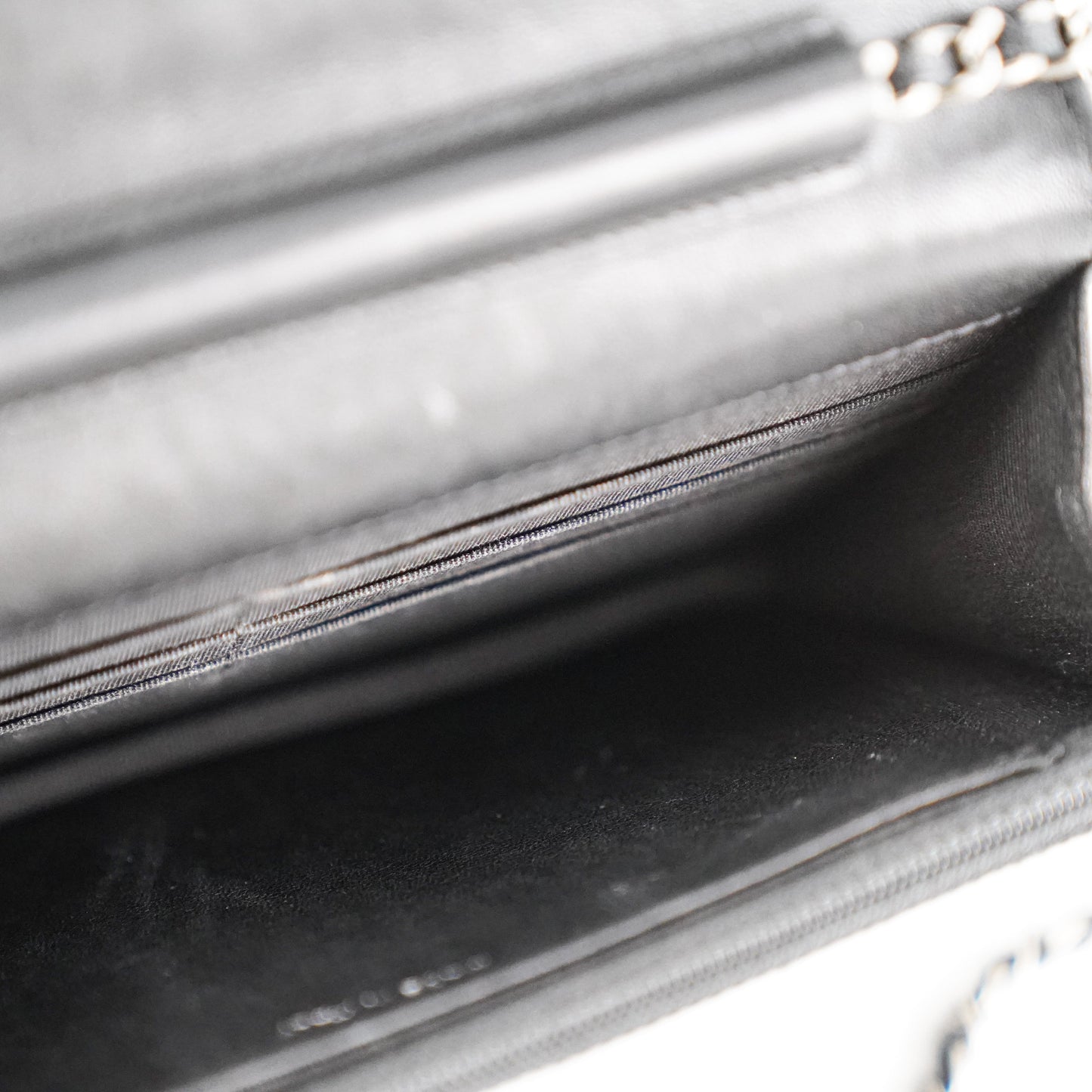 Chanel Woc Wallet On Chain Mohair Leather Black