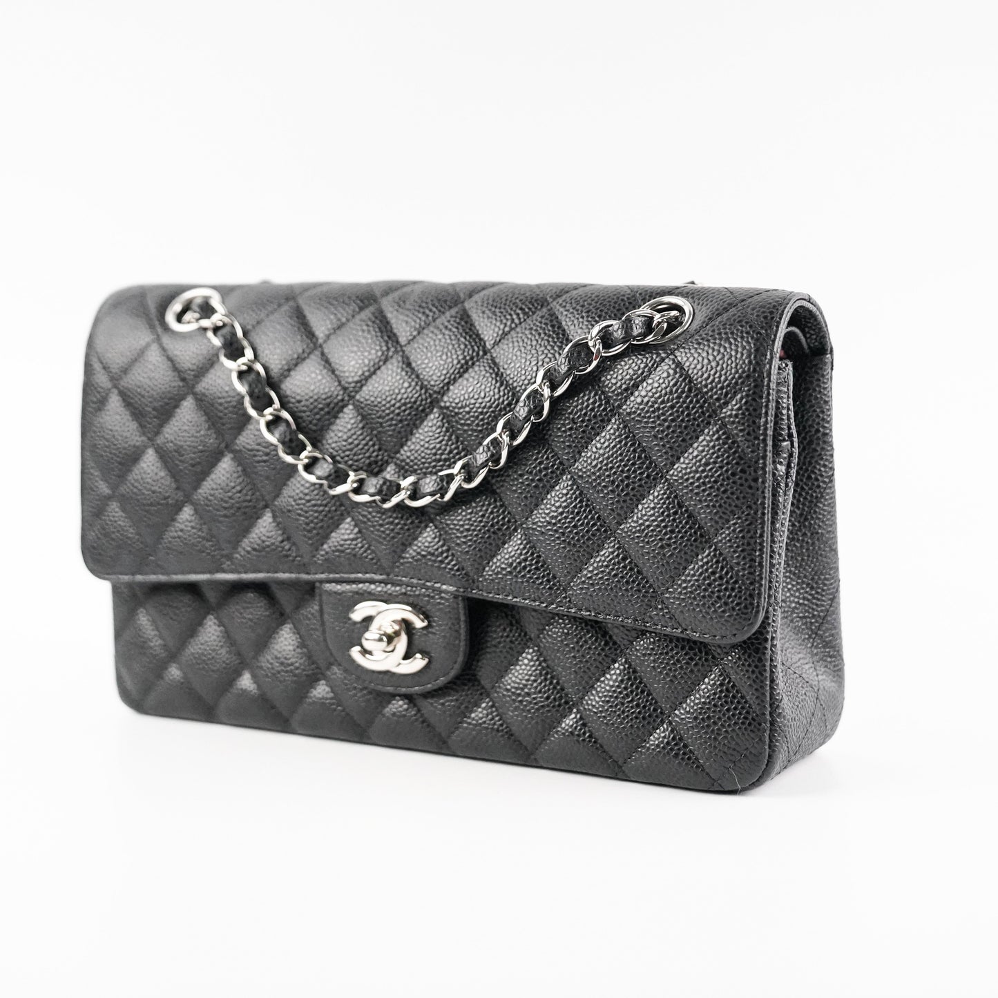 Chanel Medium/Large Double Classic Flap Caviar Black
