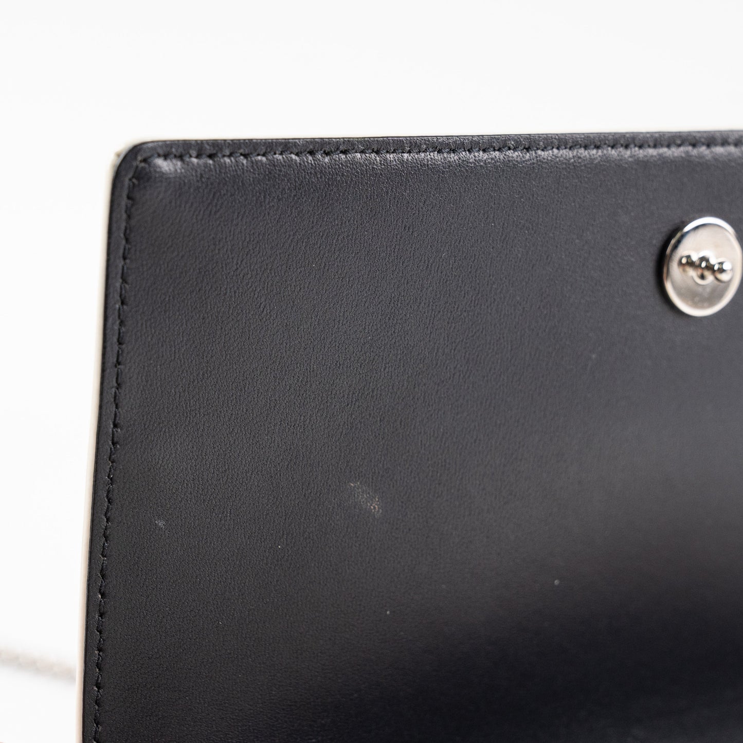 Dior Diorama Patent Wallet On Chain Woc Ivory
