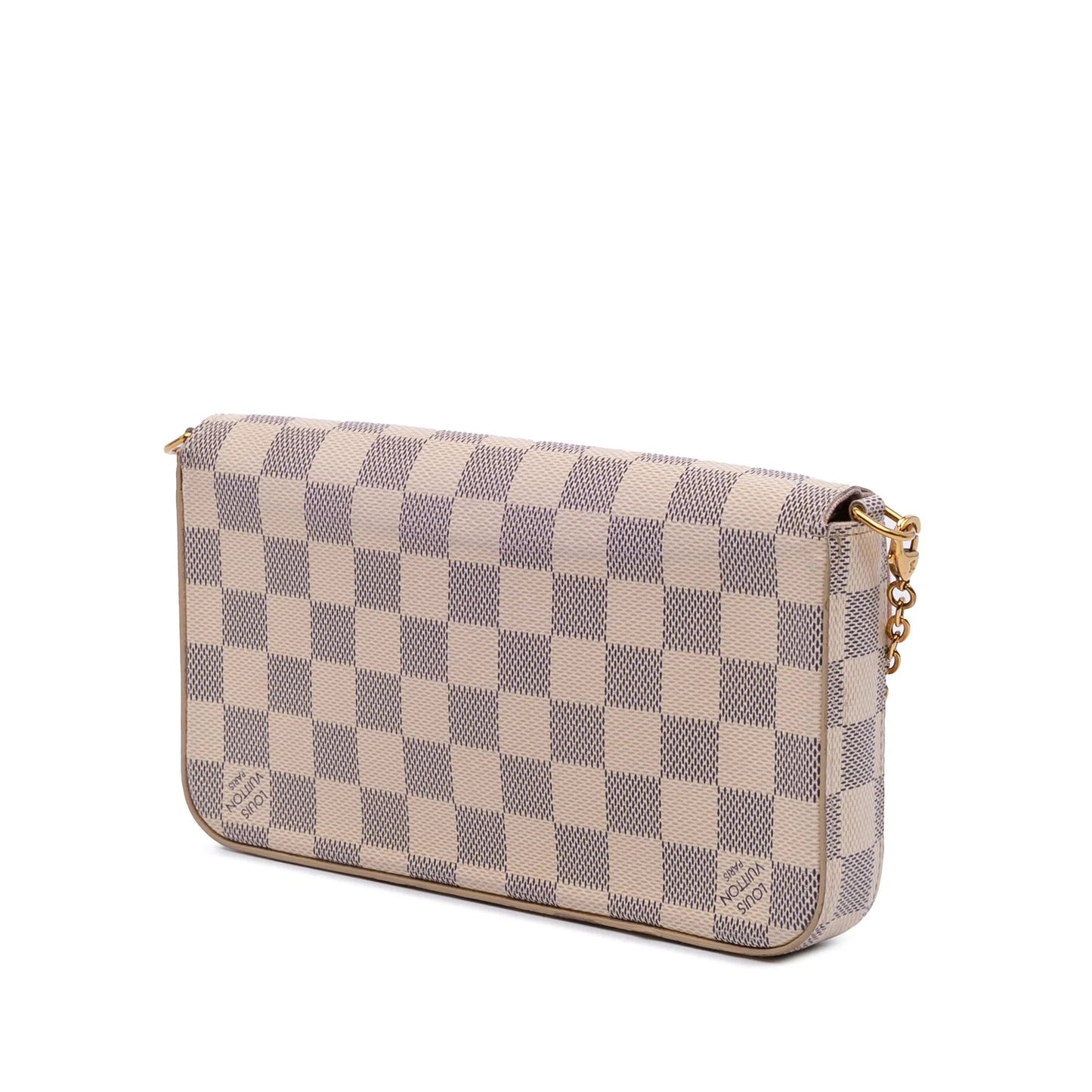 White Louis Vuitton Damier Azur Pochette Felicie Crossbody Bag