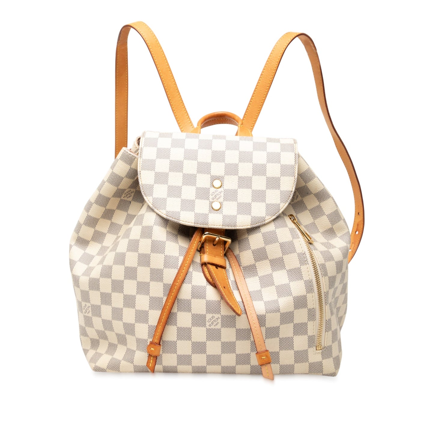 White Louis Vuitton Damier Azur Sperone Backpack