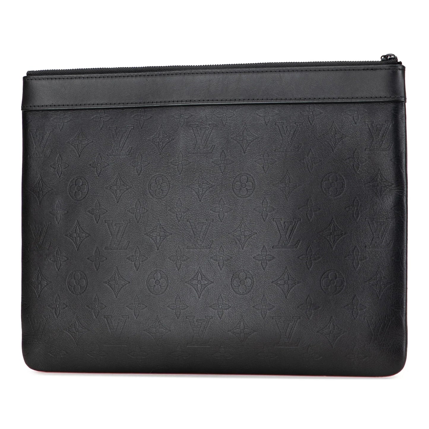 Black Louis Vuitton Monogram Shadow Discovery Pochette Clutch Bag