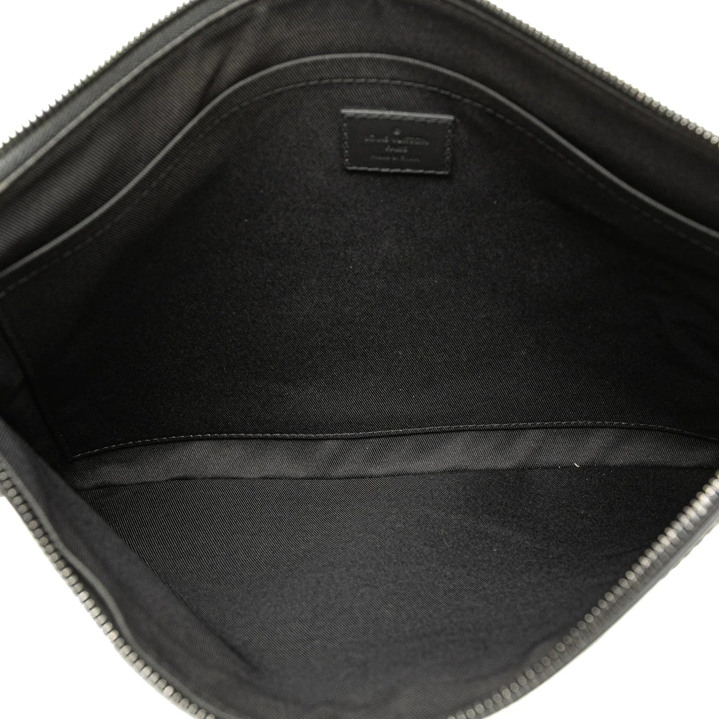 Black Louis Vuitton Monogram Shadow Discovery Pochette Clutch Bag