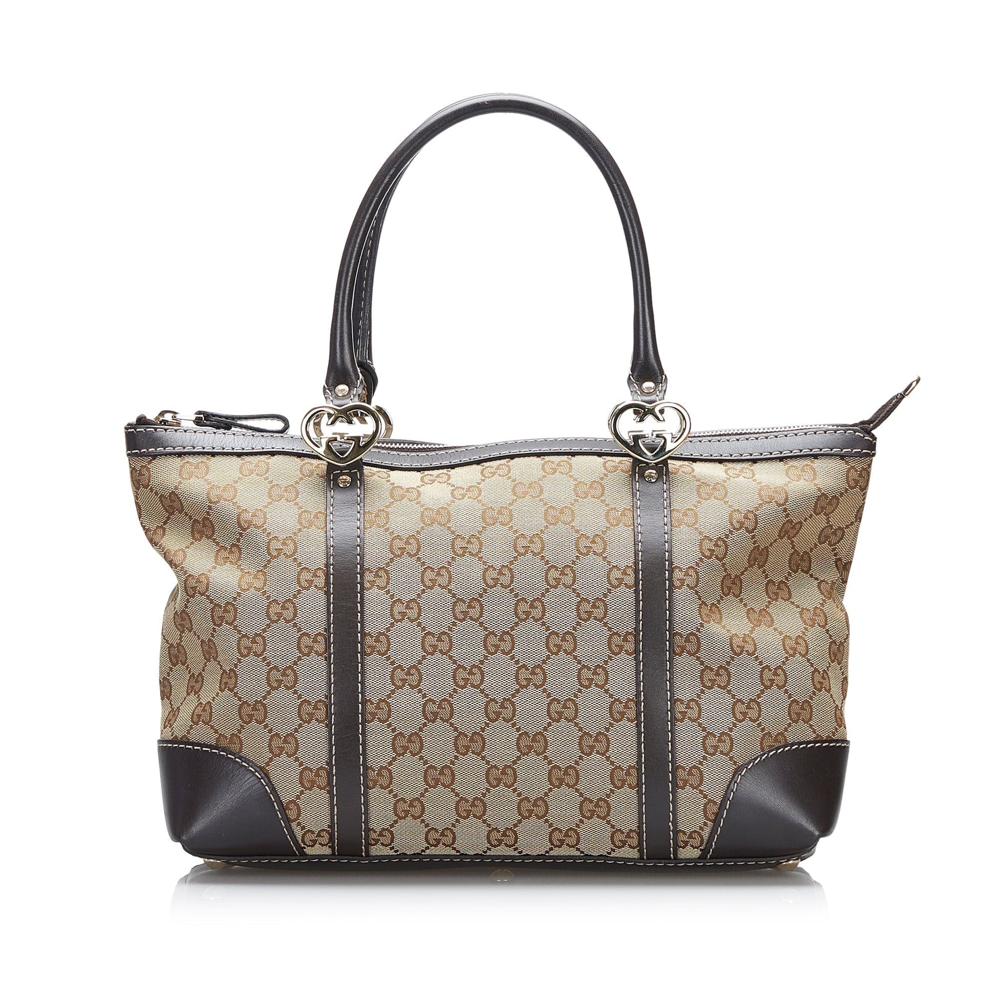 Gucci Leather Canvas Tote Style 38