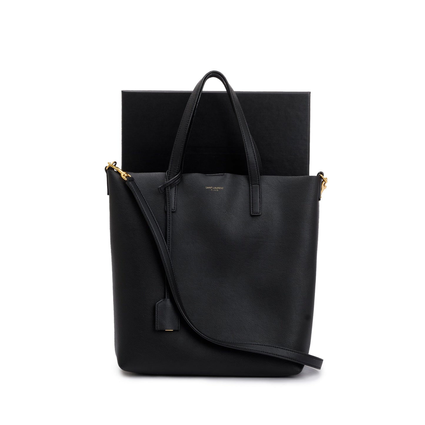 Saint Laurent 2020 Black Calfskin Leather Toy Shopping Tote