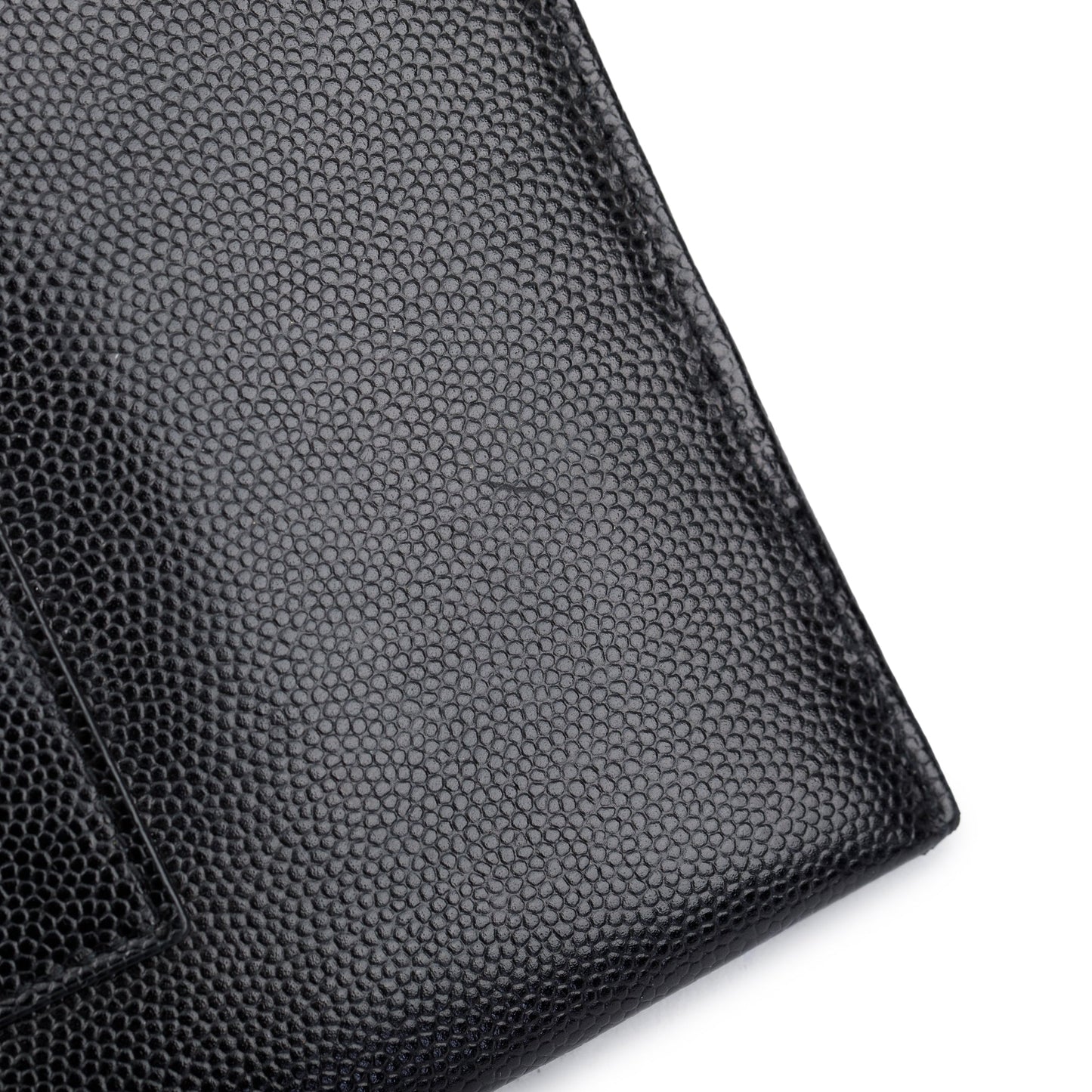 Saint Laurent 2020 Black Grain De Poudre Leather Cassandre Matelasse Large Zipped Pouch