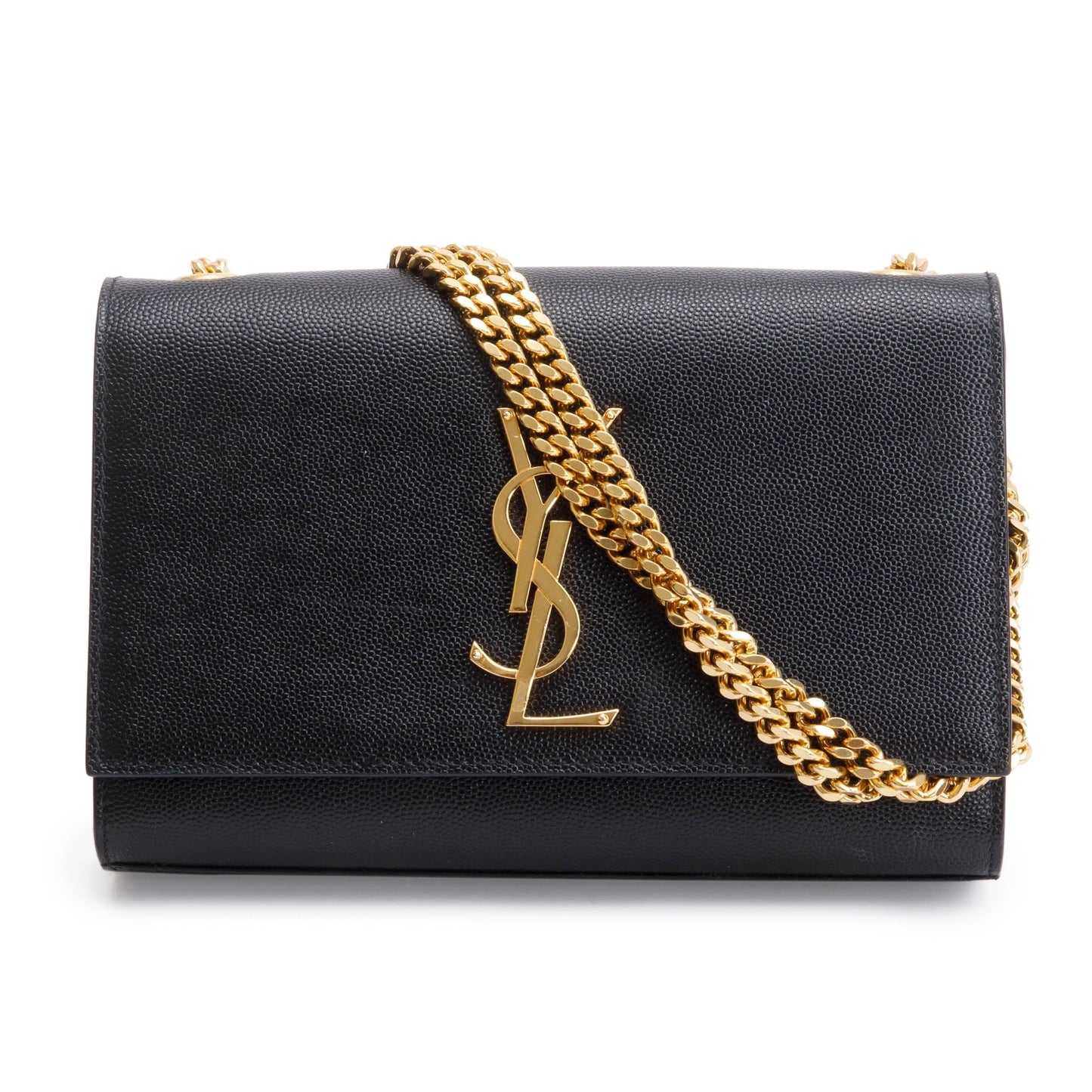 Saint Laurent 2020 Black Grain De Poudre Leather Small Kate Bag