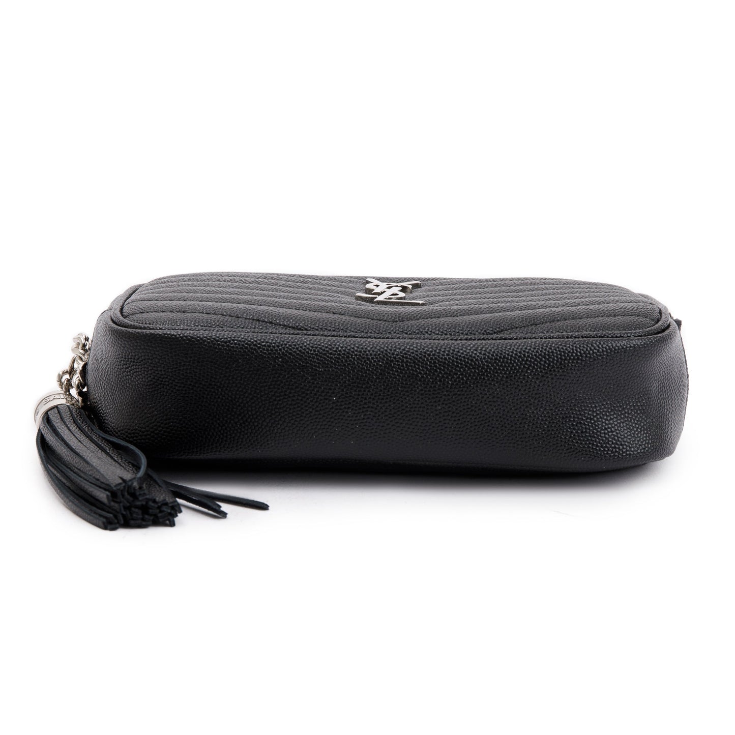 Saint Laurent 2020 Black Grain de Poudre Matelasse Mini Lou Camera Bag