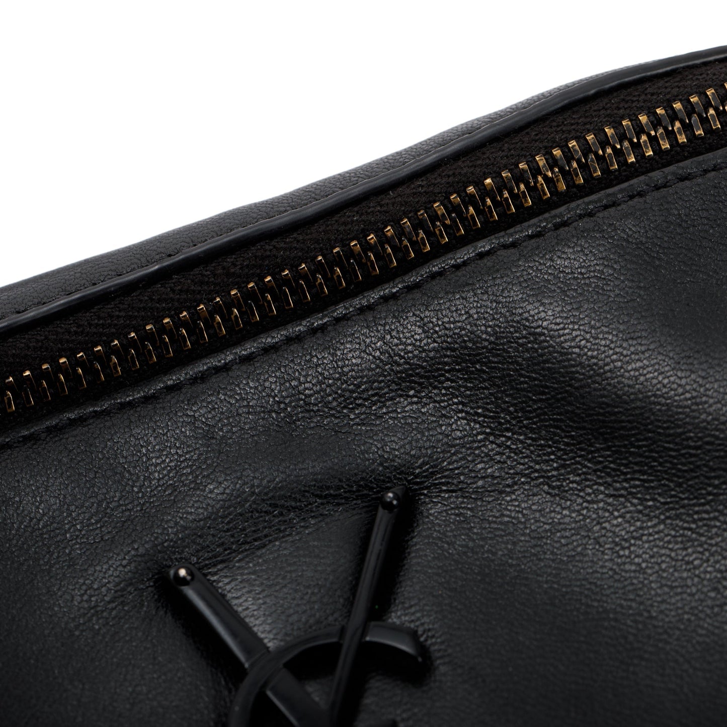 Saint Laurent 2020 Black Lambskin Cassandre Classic Crossbody Belt Bag
