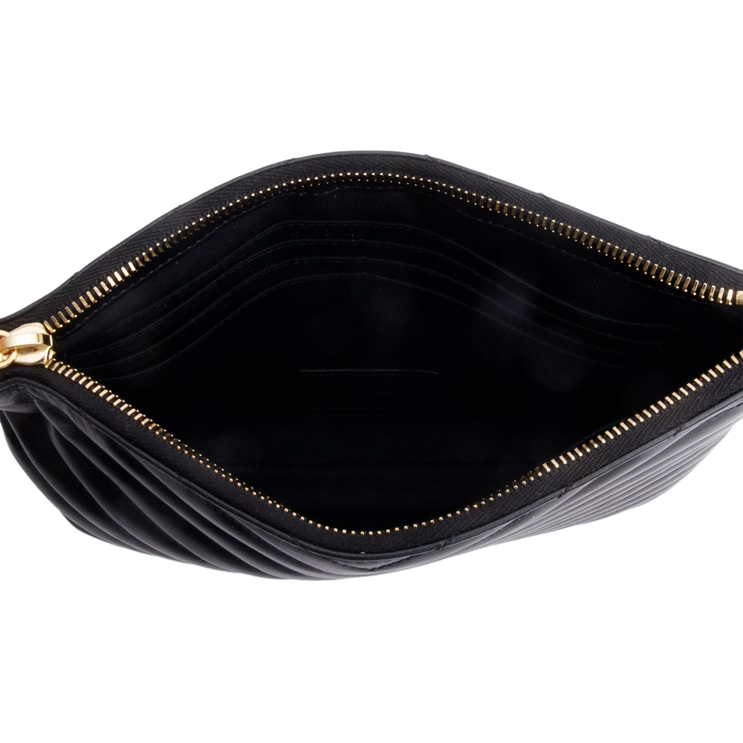 Saint Laurent 2020 Black Leather Cassandre Matelasse A5 Pouch