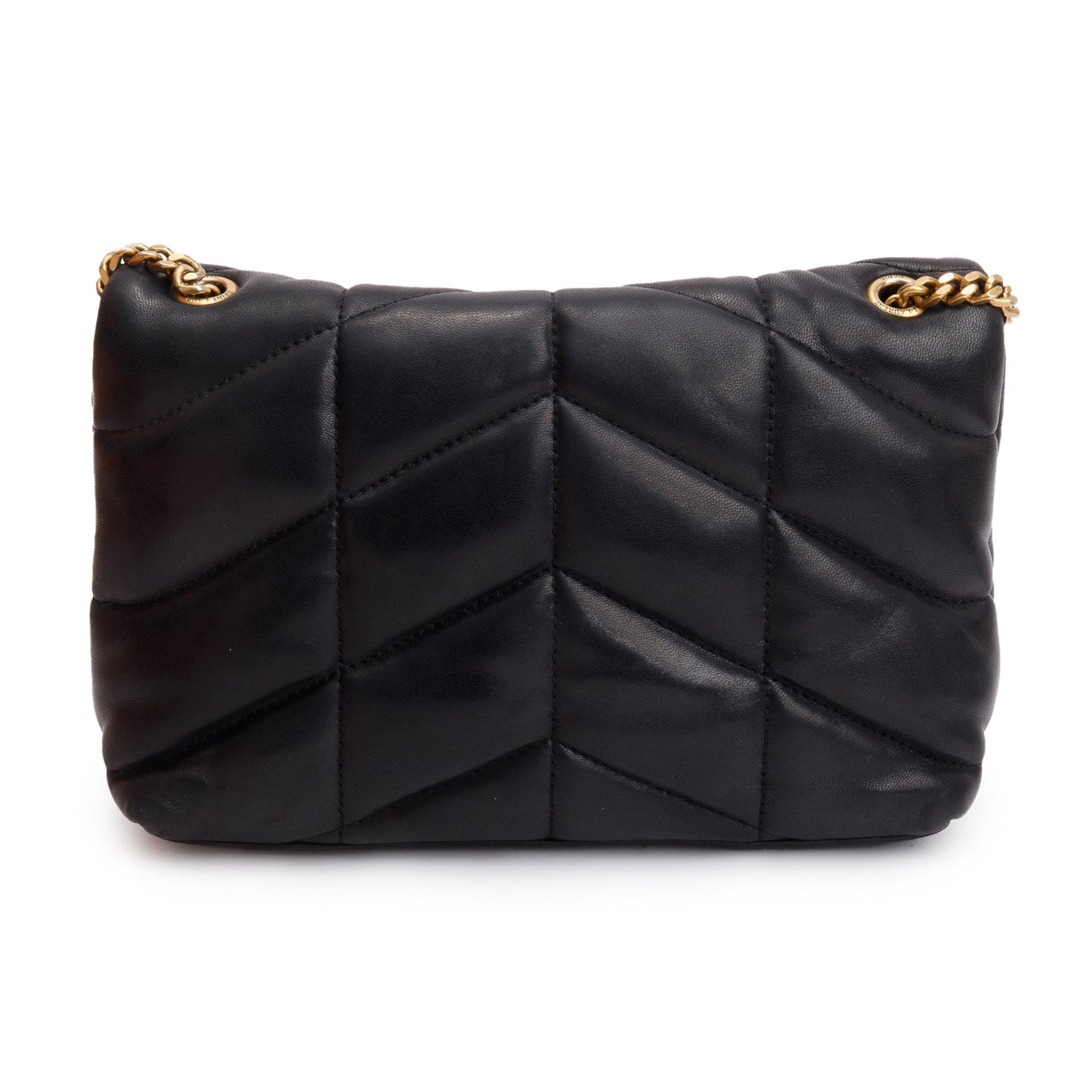 Saint Laurent 2020 Black Leather Toy Puffer Loulou Shoulder Bag