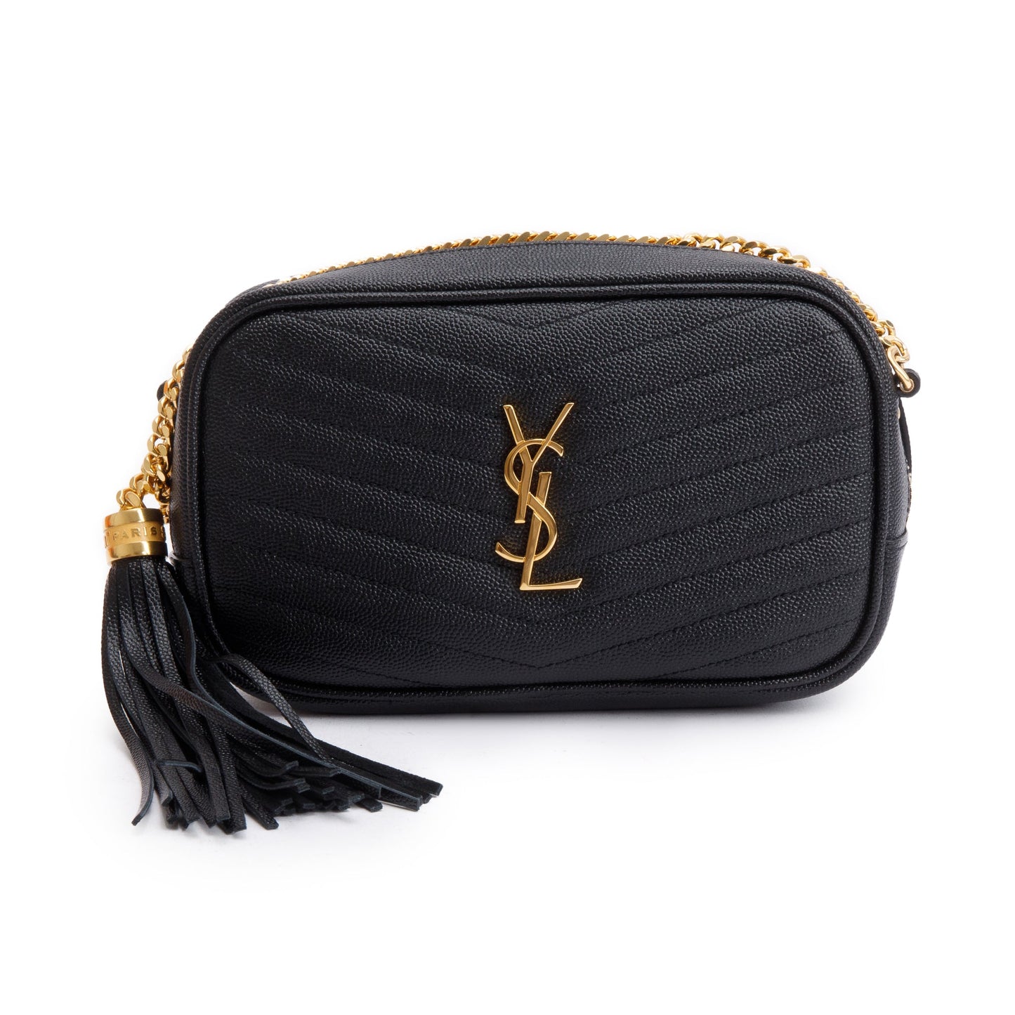 Saint Laurent 2020 Black Quilted Leather Mini Lou Camera Bag