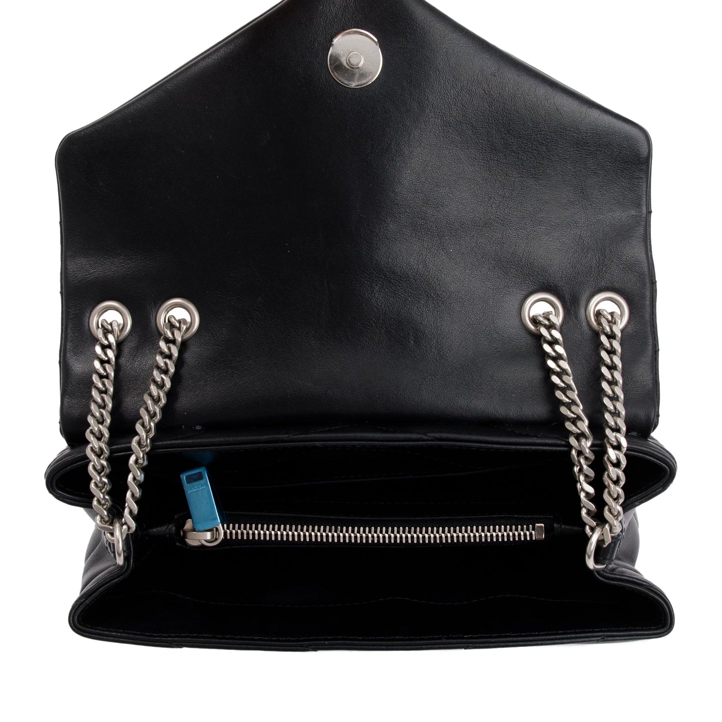 Saint Laurent 2020 Black Quilted Leather Small LouLou Chain Shoulder Bag