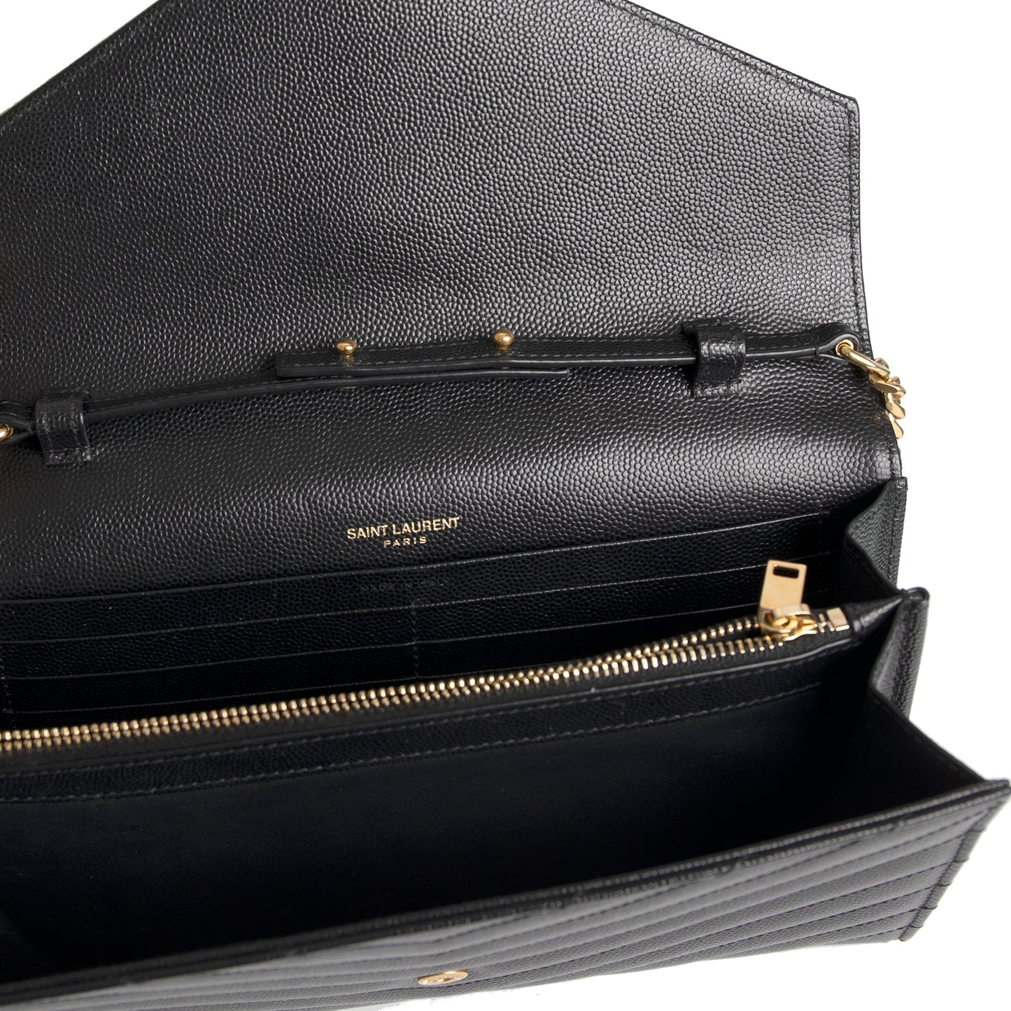 Saint Laurent 2020 Cassandre Matelasse Chain Wallet