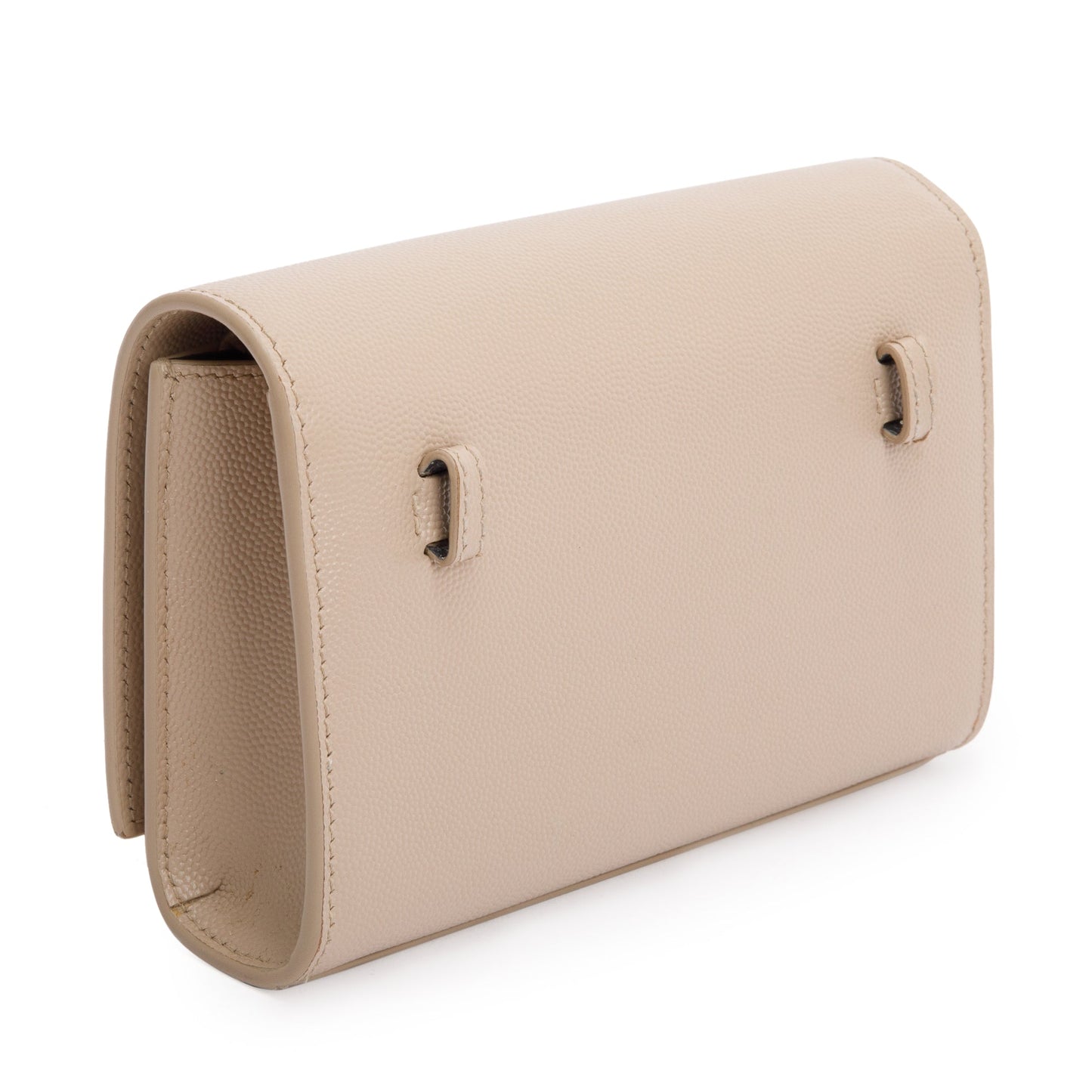 Saint Laurent 2021 Beige Grain De Poudre Leather Kate Belt Bag