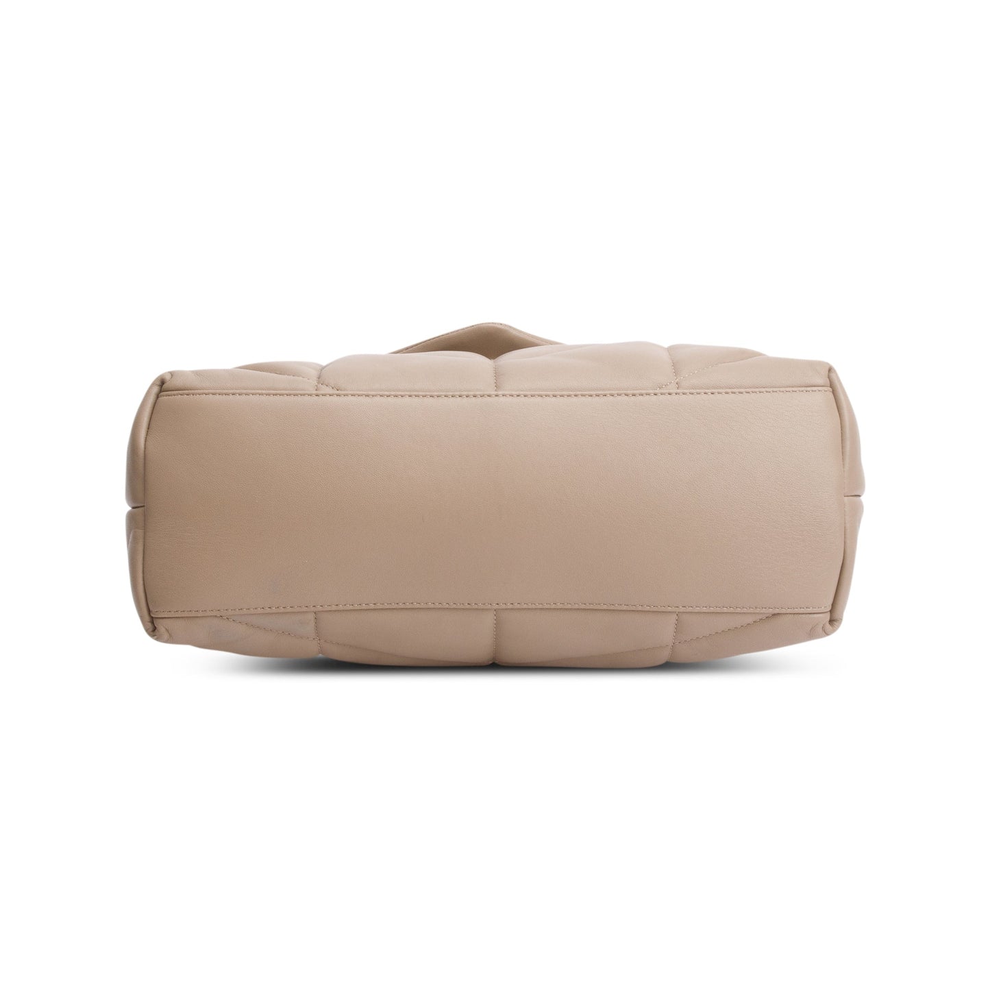 Saint Laurent 2021 Beige Nappa Leather Medium Puffer Loulou Shoulder Bag