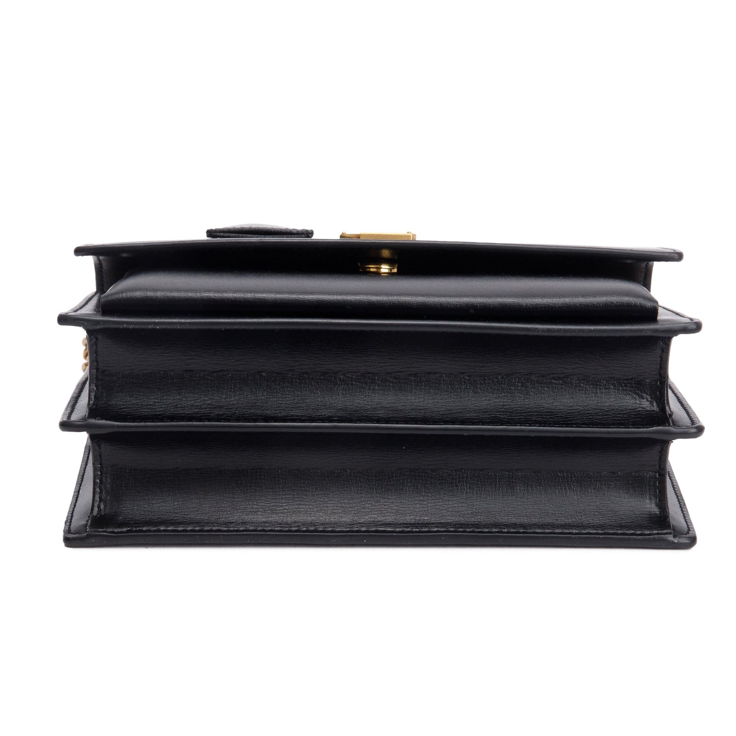 Saint Laurent 2021 Black Calfskin Leather Medium Sunset Shoulder Bag