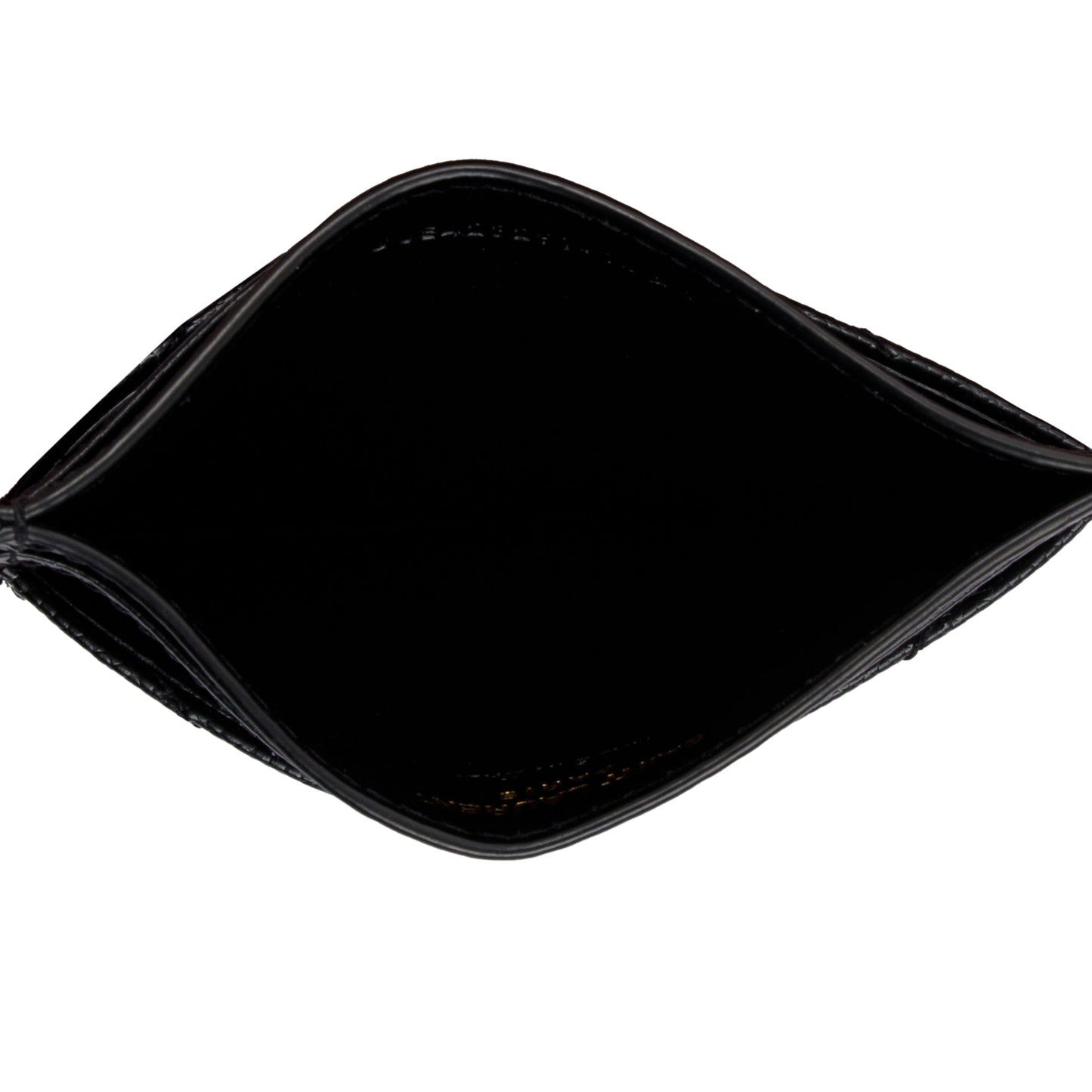 Saint Laurent 2021 Black Grain De Poudre Leather Cassandre Matelasse Card Case