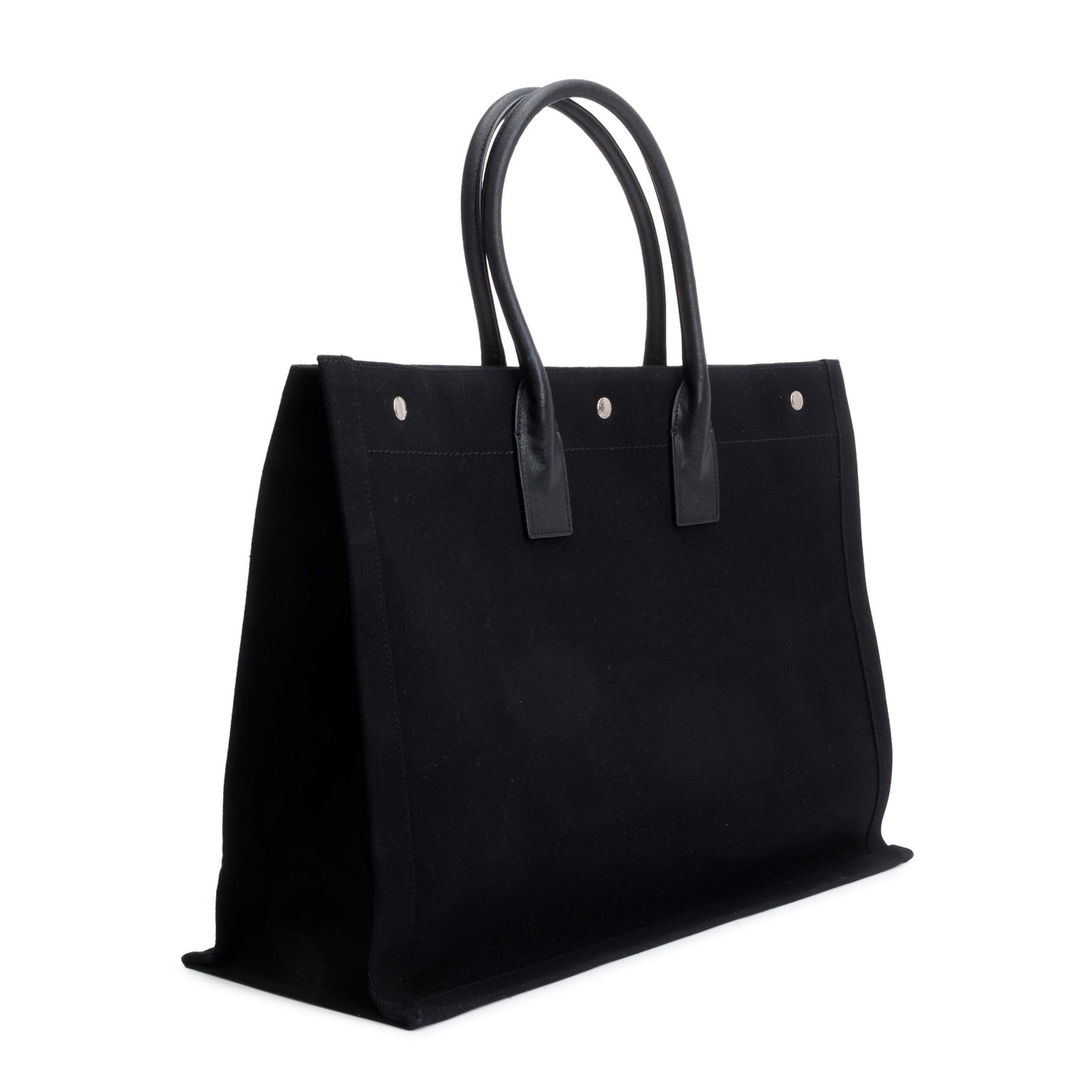 Saint Laurent 2021 Black Large Rive Gauche Canvas Tote
