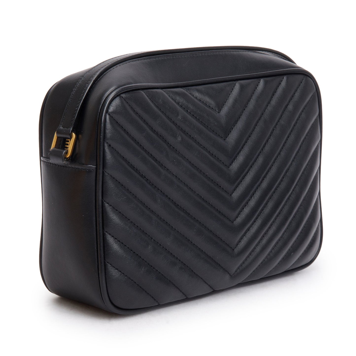 Saint Laurent 2021 Black Quilted Leather Lou Camera Bag