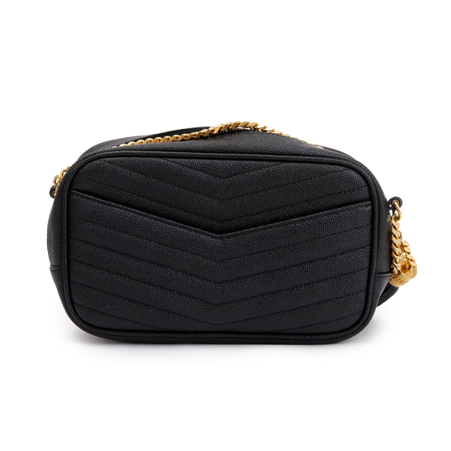 Saint Laurent 2021 Black Quilted Leather Mini Lou Camera Bag