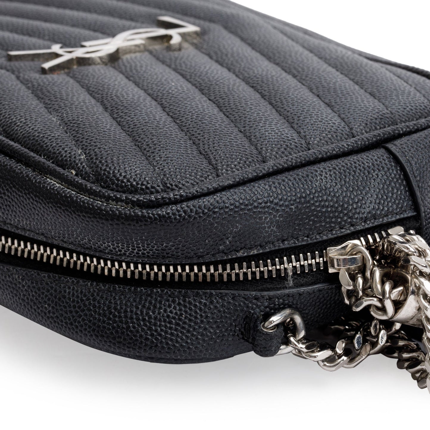 Saint Laurent 2021 Black Quilted Leather Mini Lou Camera Bag
