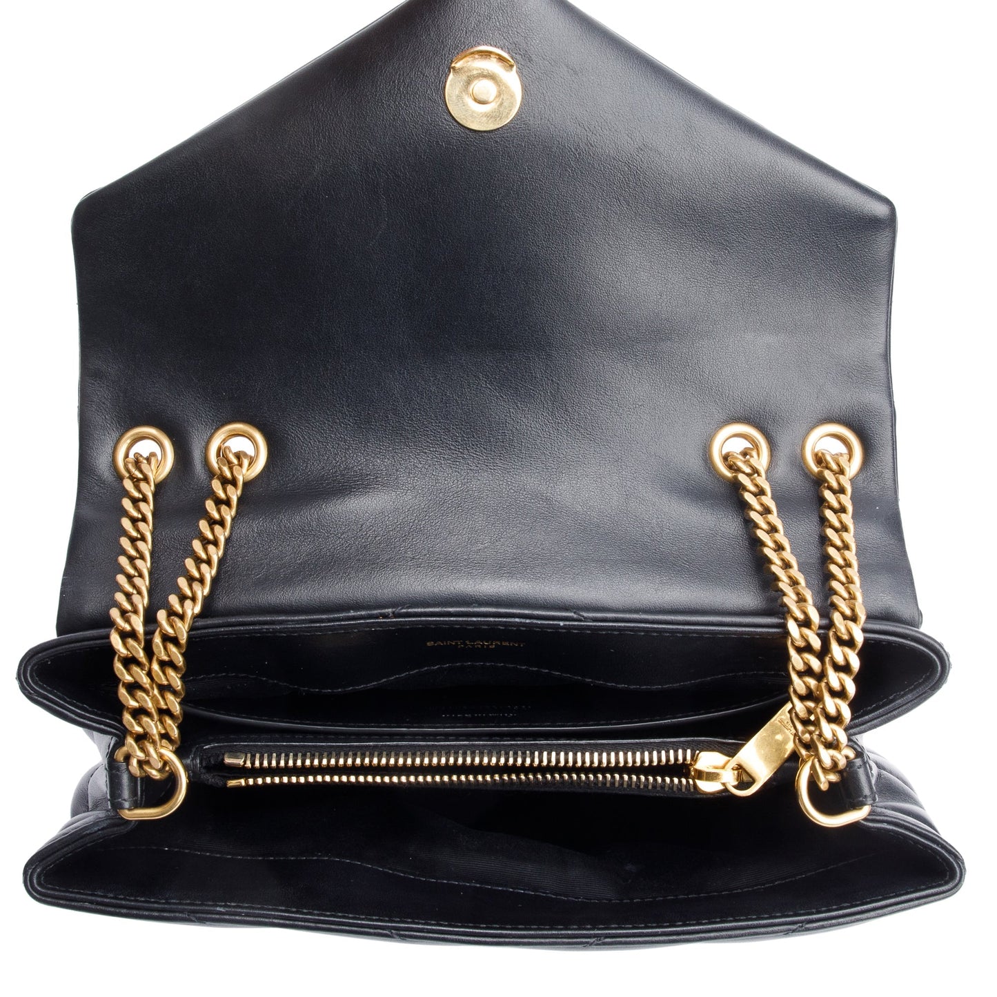 Saint Laurent 2021 Black Quilted Leather Small Loulou Monogram Shoulder Bag