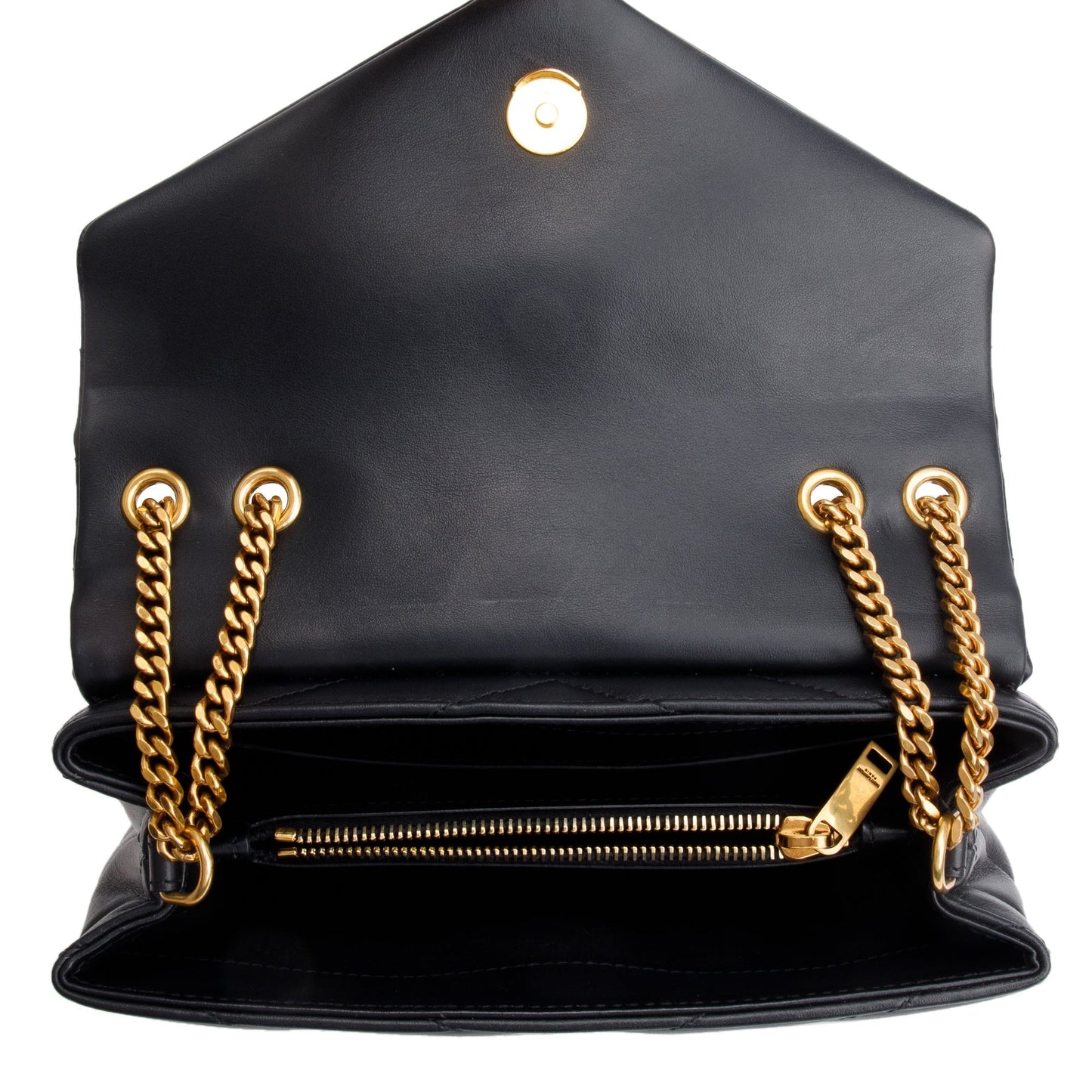 Saint Laurent 2021 Black Quilted Leather Small Loulou Shoulder Bag