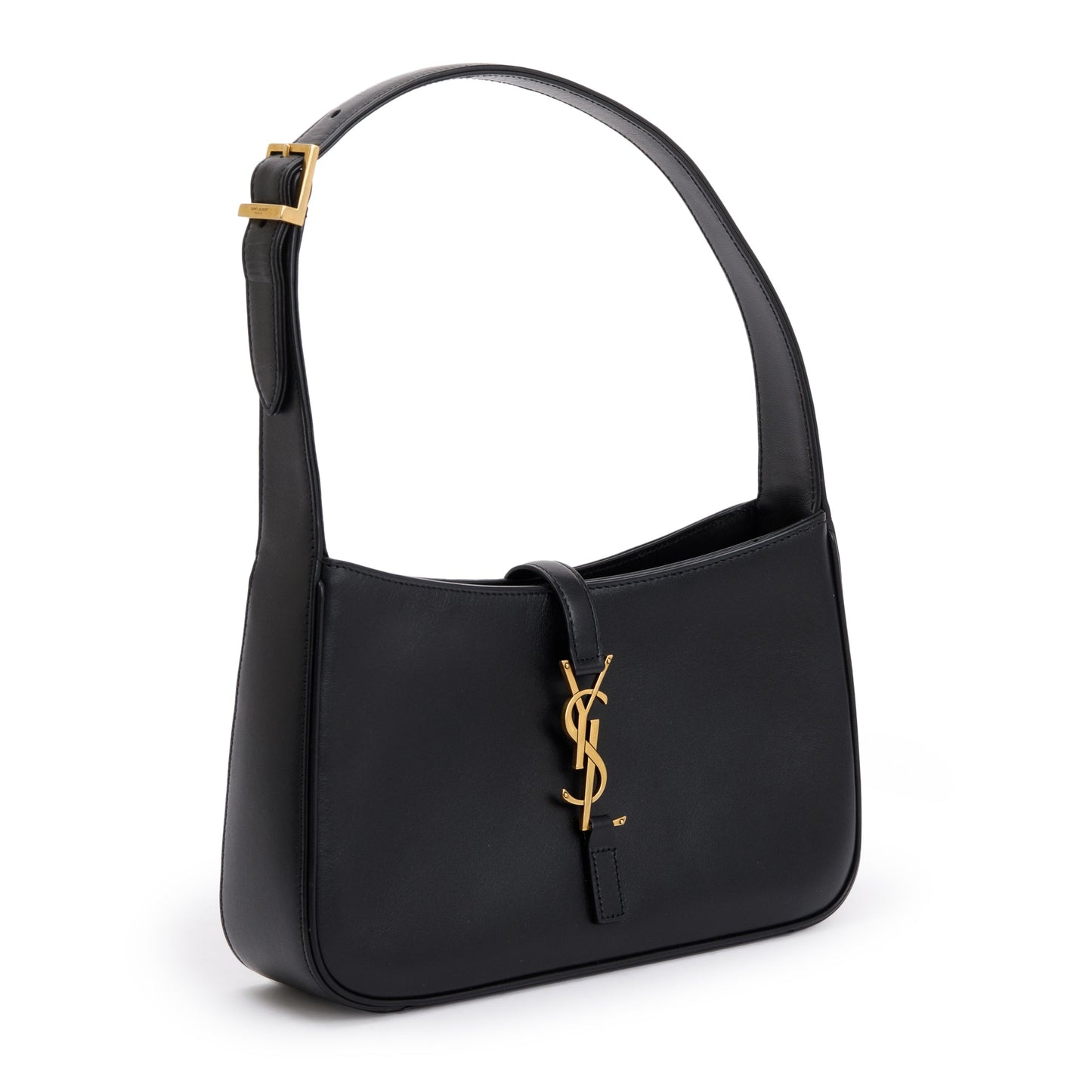 Saint Laurent 2021 Black Smooth Calfskin Leather Le 5 a 7 Hobo Bag