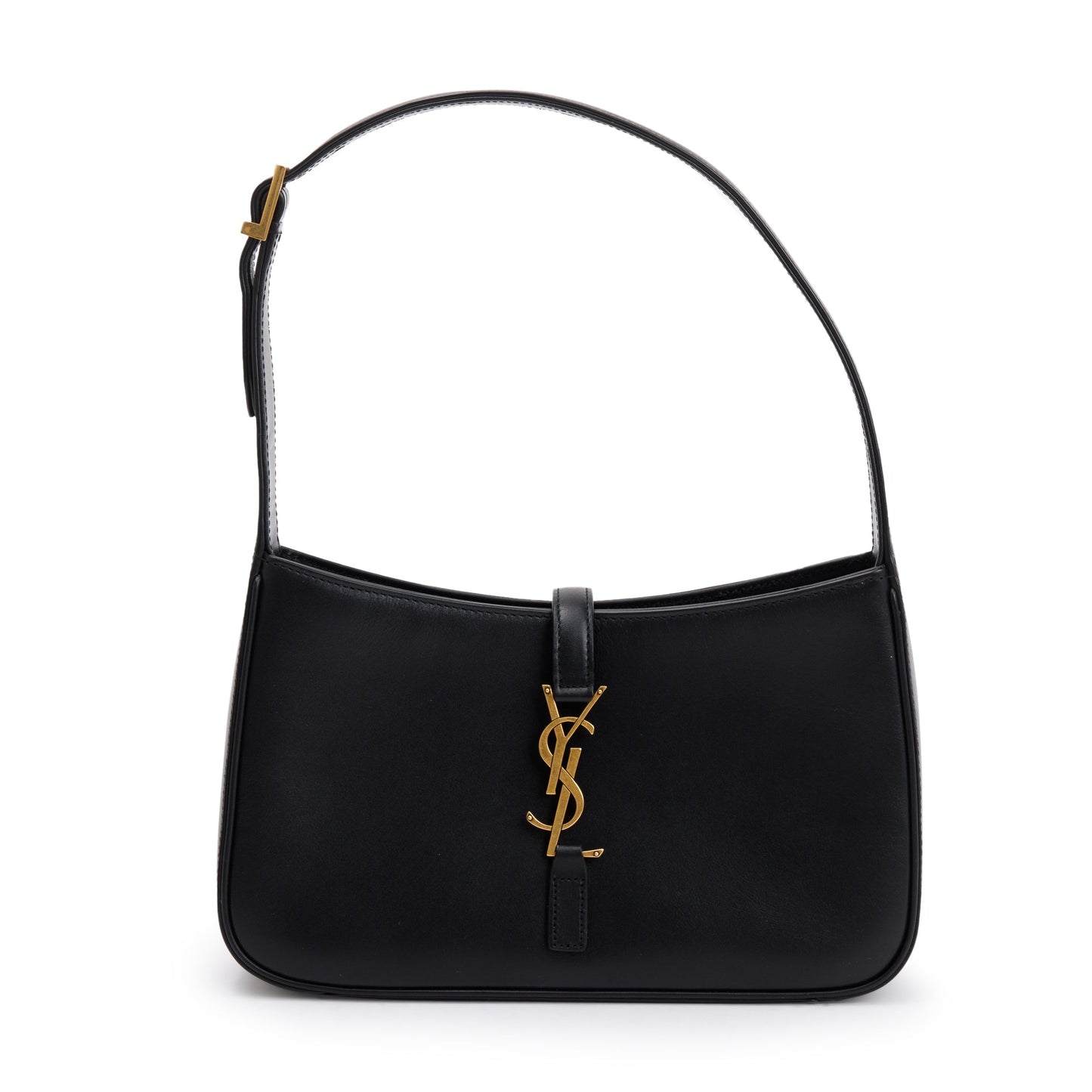 Saint Laurent 2021 Black Smooth Calfskin Leather Le 5 a 7 Hobo Bag