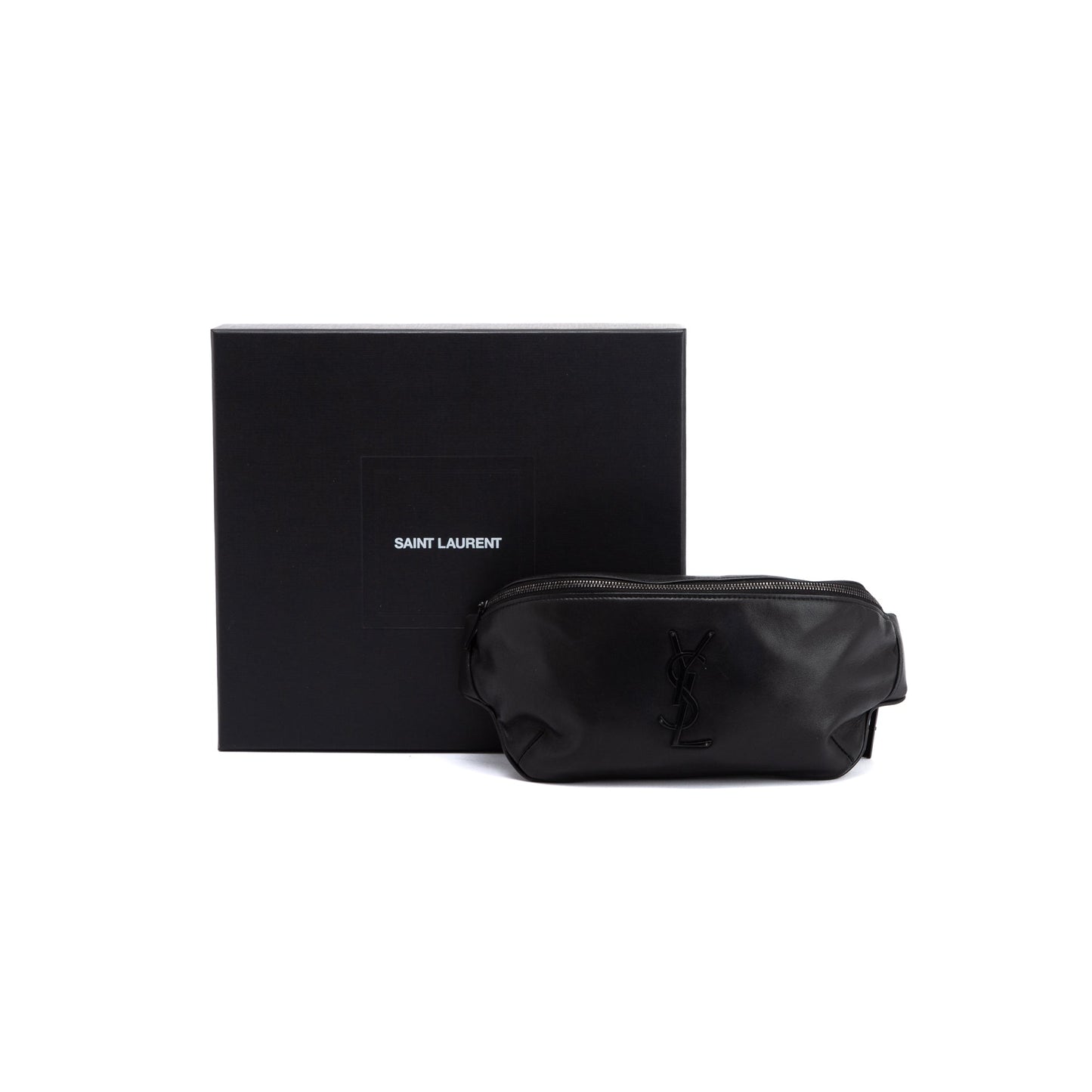 Saint Laurent 2021 Black Soft Lambskin Cassandre Classic Crossbody Bag