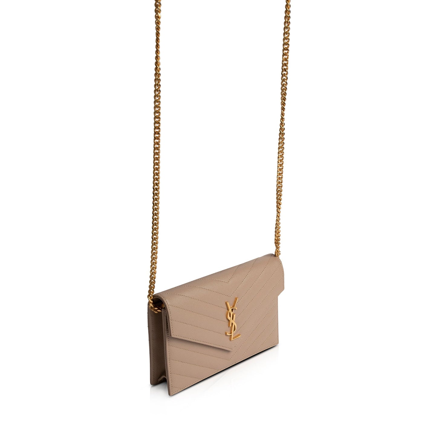 Saint Laurent 2021 Cassandre Envelope Chain Wallet