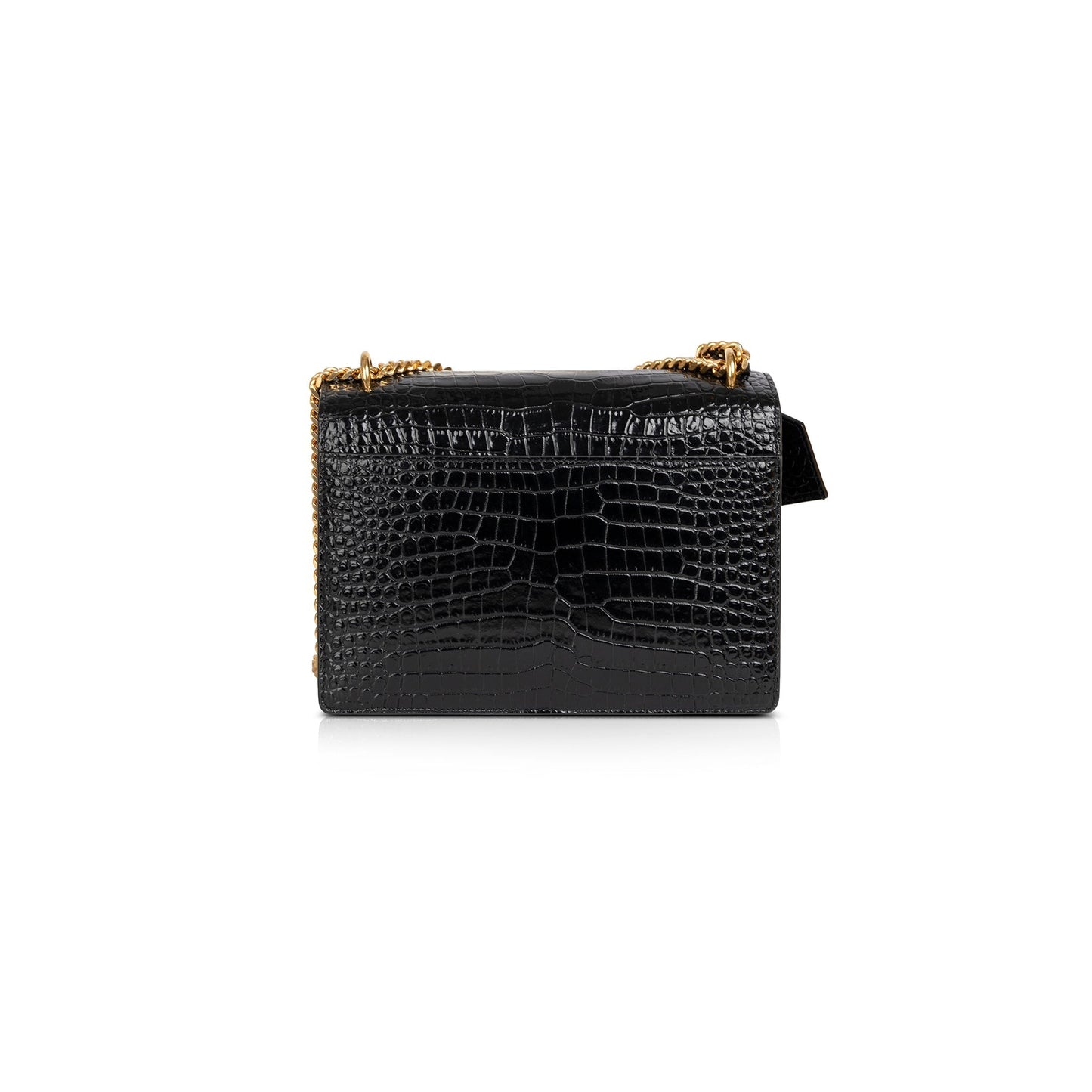 Saint Laurent 2021 Medium Crocodile Embossed Sunset Bag