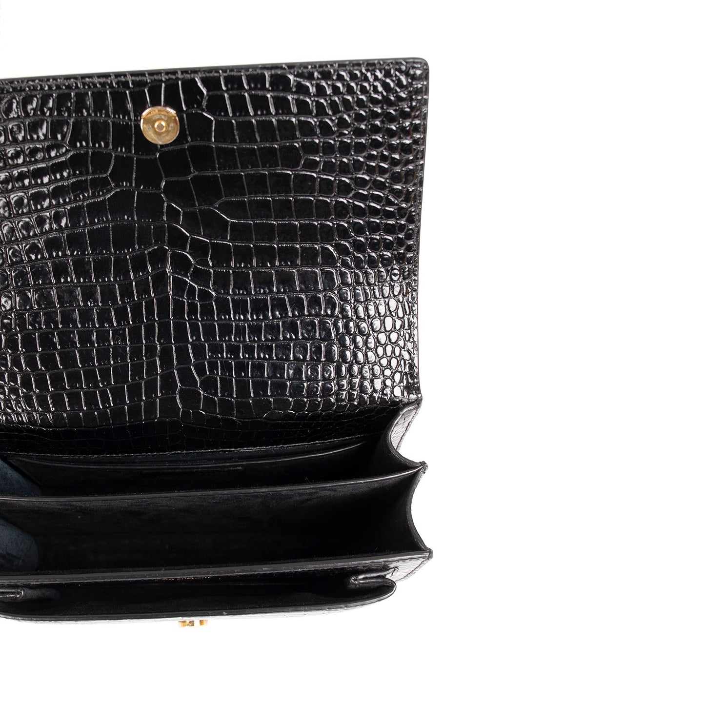 Saint Laurent 2021 Medium Crocodile Embossed Sunset Bag